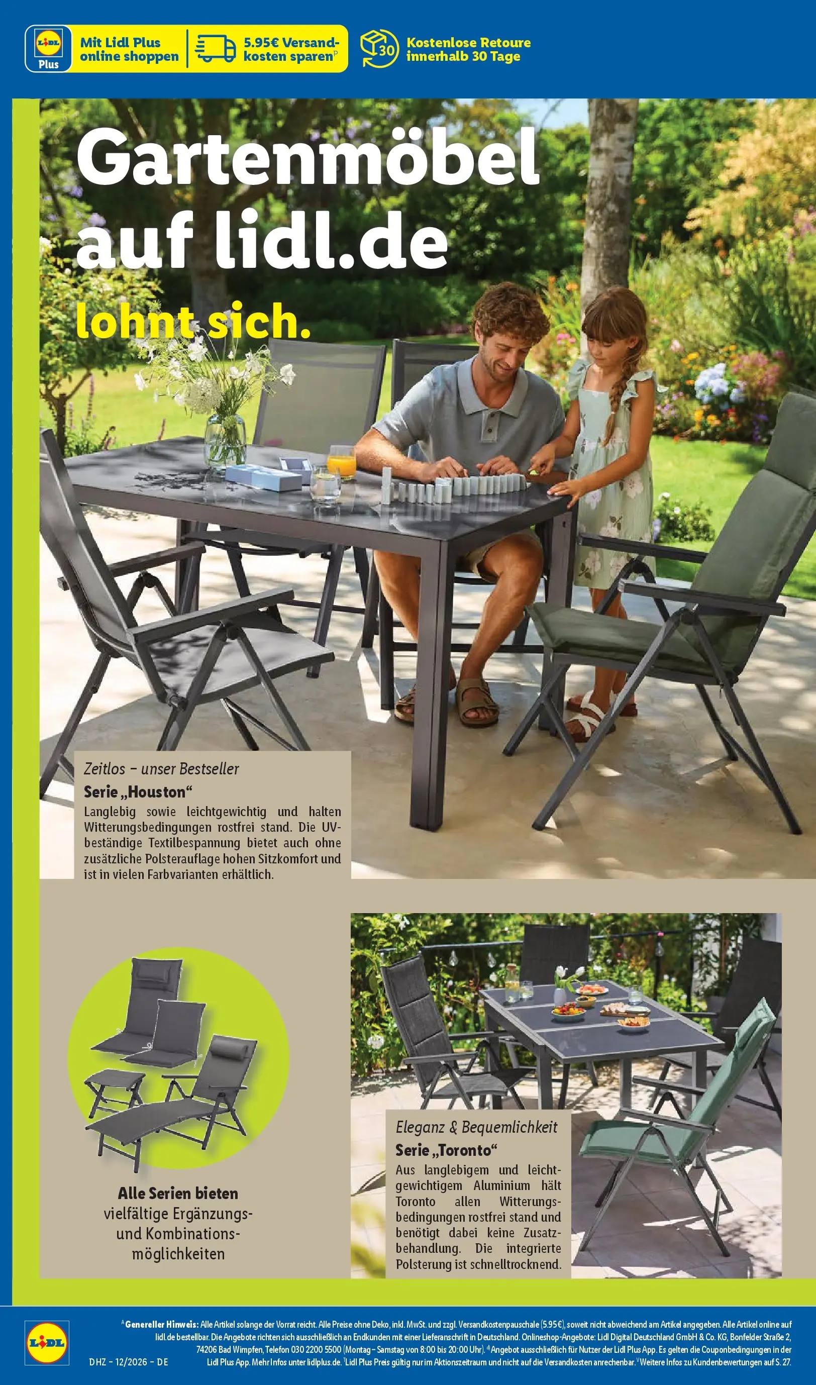 Lidl Prospekt Hof-innenstadt (ab 16.03.2026) zum Blättern » Angebote | Seite: 6 | Produkte: Gartenmöbel, Bad, Telefon