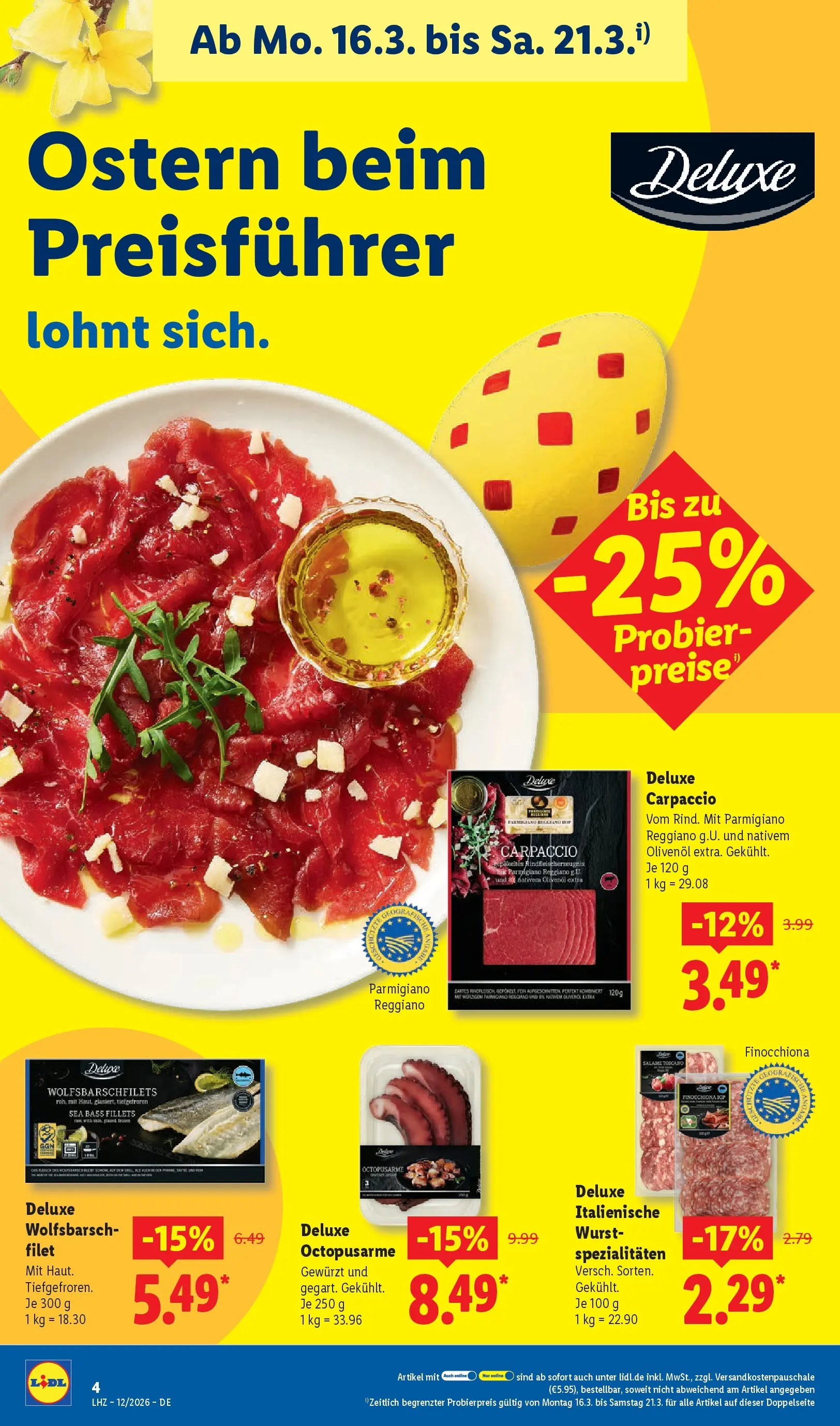 Lidl Prospekt Hof-innenstadt (ab 16.03.2026) zum Blättern » Angebote | Seite: 10 | Produkte: Olivenol, Wurst