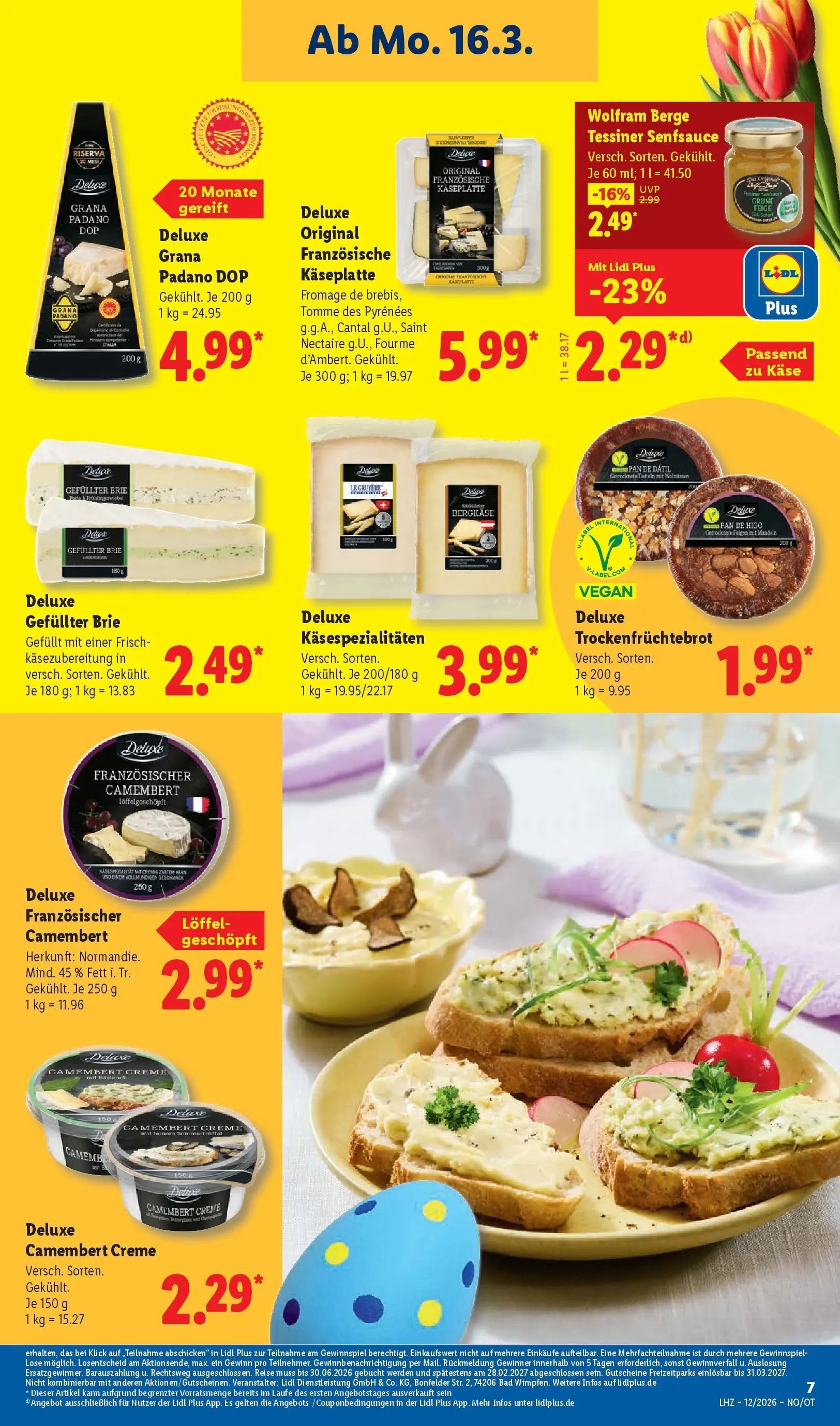 Lidl Prospekt Senftenberg (ab 16.03.2026) zum Blättern » Angebote | Seite: 13 | Produkte: Käse, Bad, Mandeln, Creme