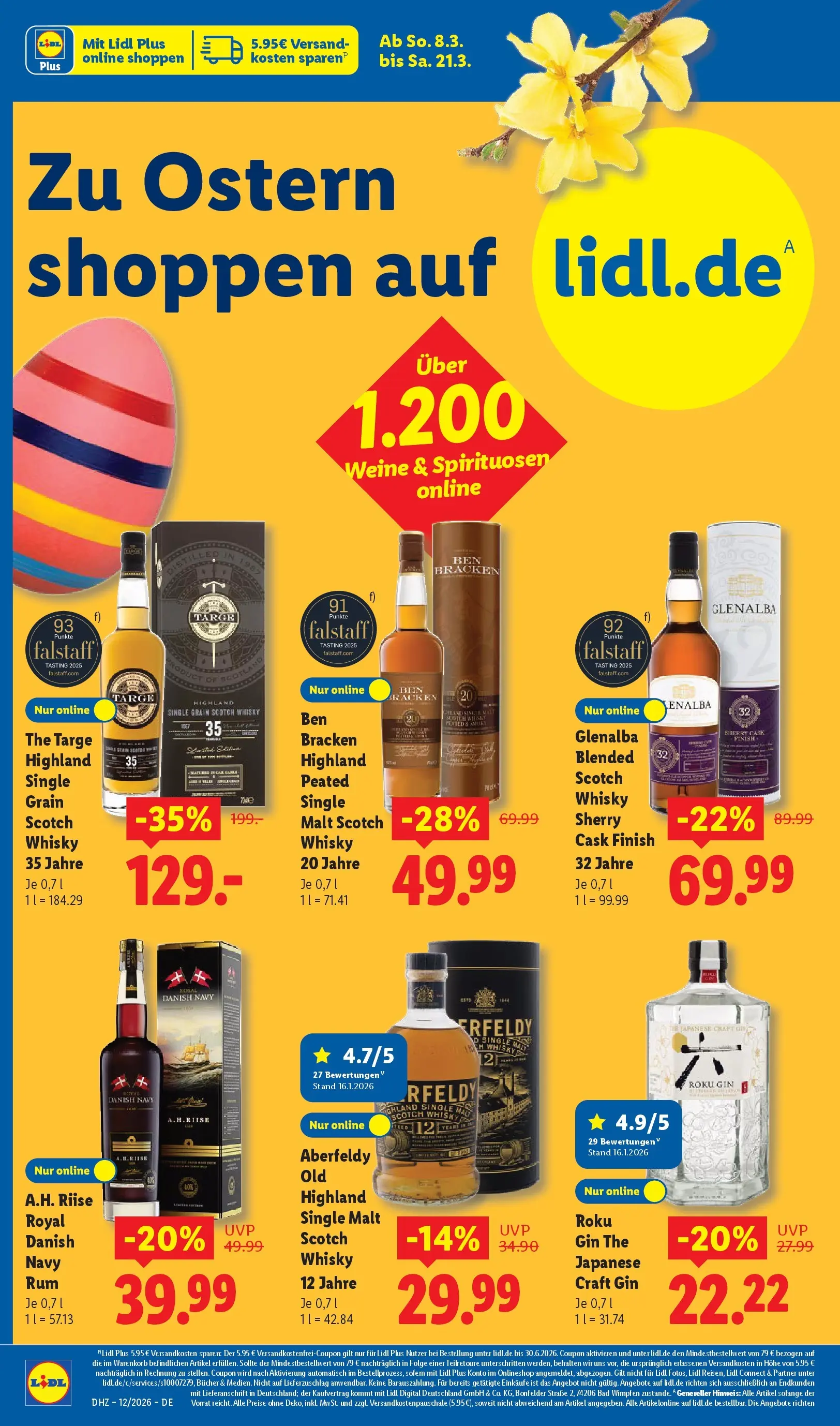 Lidl Prospekt Hof-innenstadt (ab 16.03.2026) zum Blättern » Angebote | Seite: 16 | Produkte: Whisky, Bad, Finish, Gin