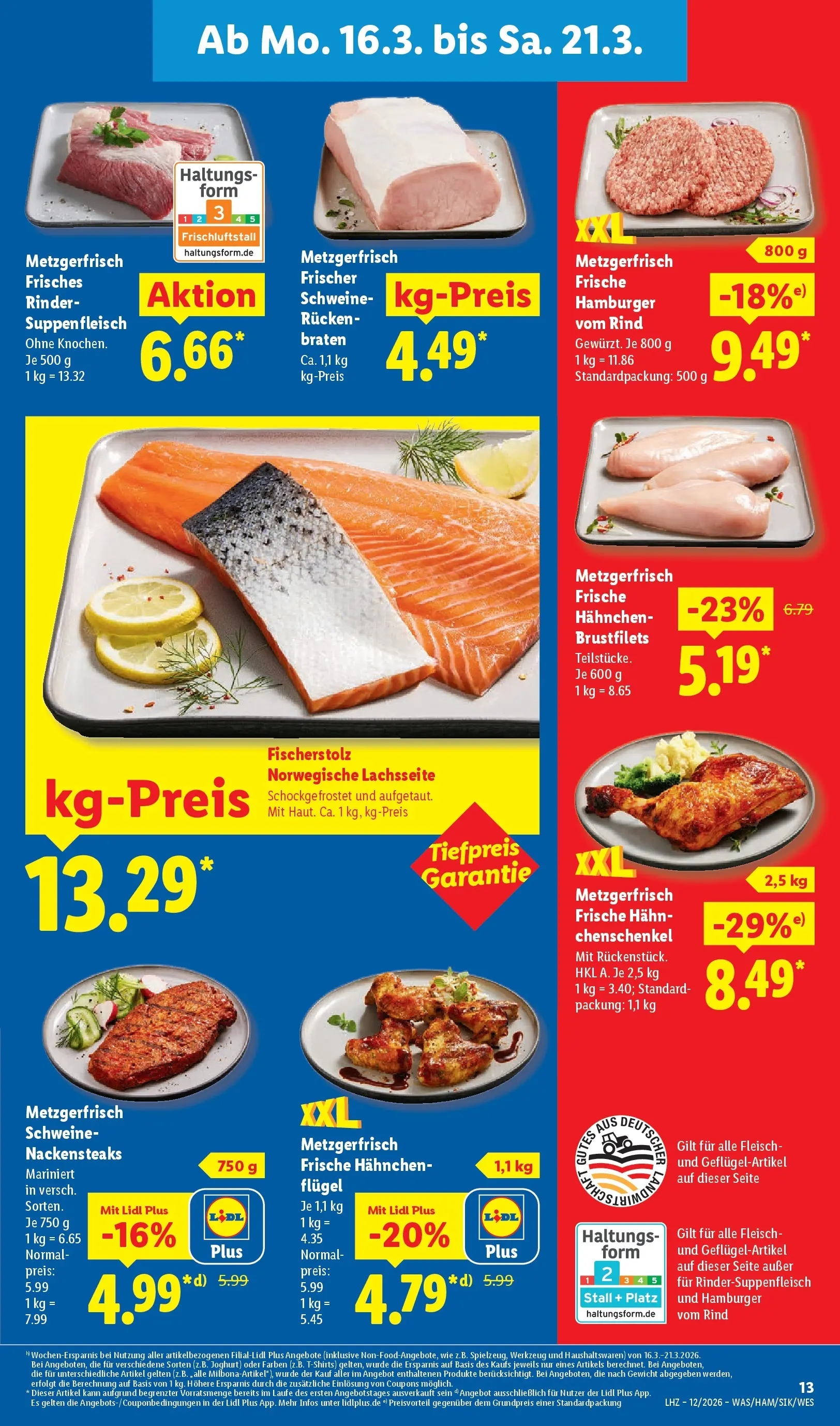 Lidl Prospekt Wahlstedt (ab 16.03.2026) zum Blättern » Angebote | Seite: 23 | Produkte: Gewicht, Hahnchen, Joghurt, Fleisch