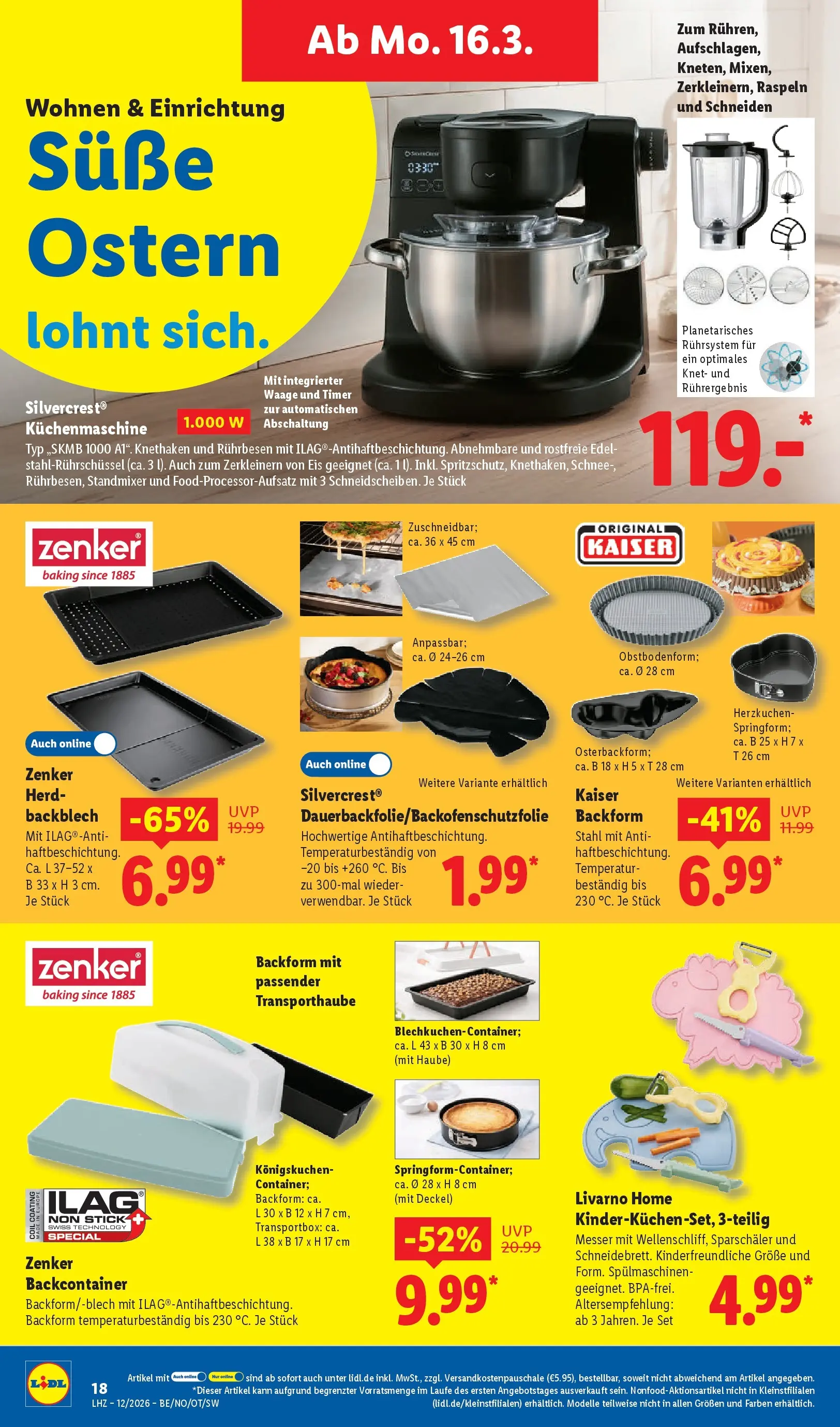 Lidl Prospekt Villingen-schwenningen (ab 16.03.2026) zum Blättern » Angebote | Seite: 34 | Produkte: Herd, Rührbesen, Eis