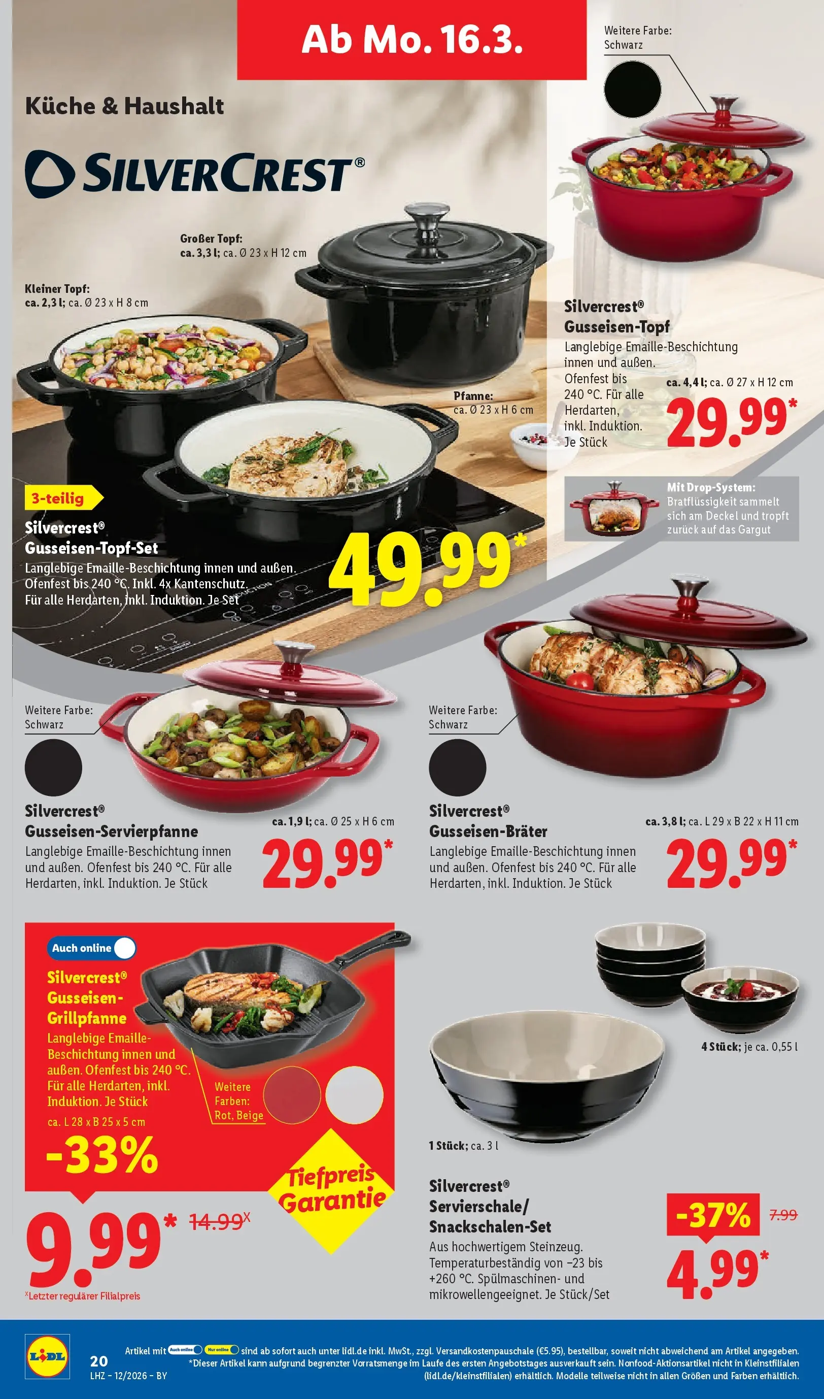 Lidl Prospekt Hof-innenstadt (ab 16.03.2026) zum Blättern » Angebote | Seite: 36 | Produkte: Küche