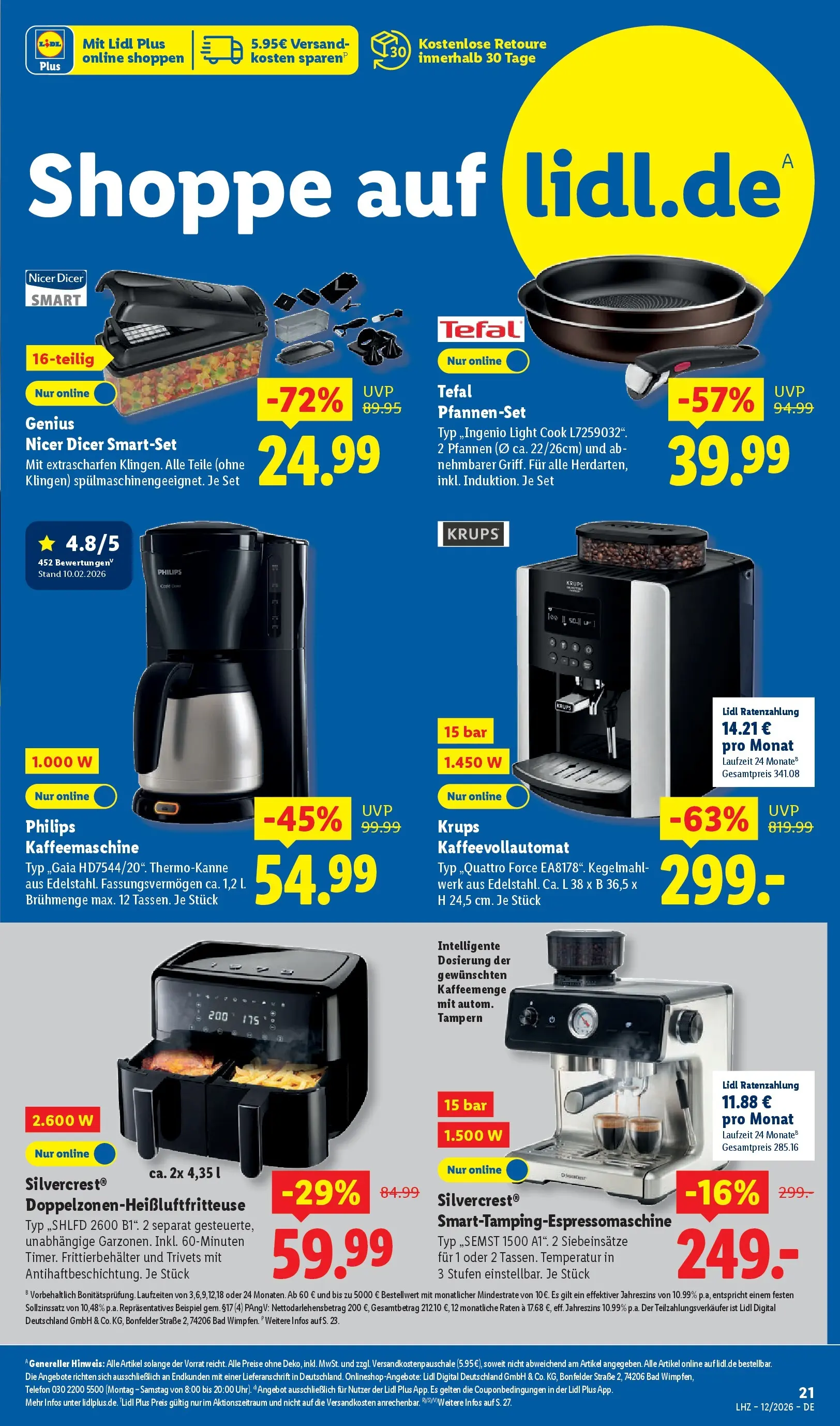 Lidl Prospekt Hof-innenstadt (ab 16.03.2026) zum Blättern » Angebote | Seite: 37 | Produkte: Philips, Krups, Kaffeemaschine, Kaffeevollautomat
