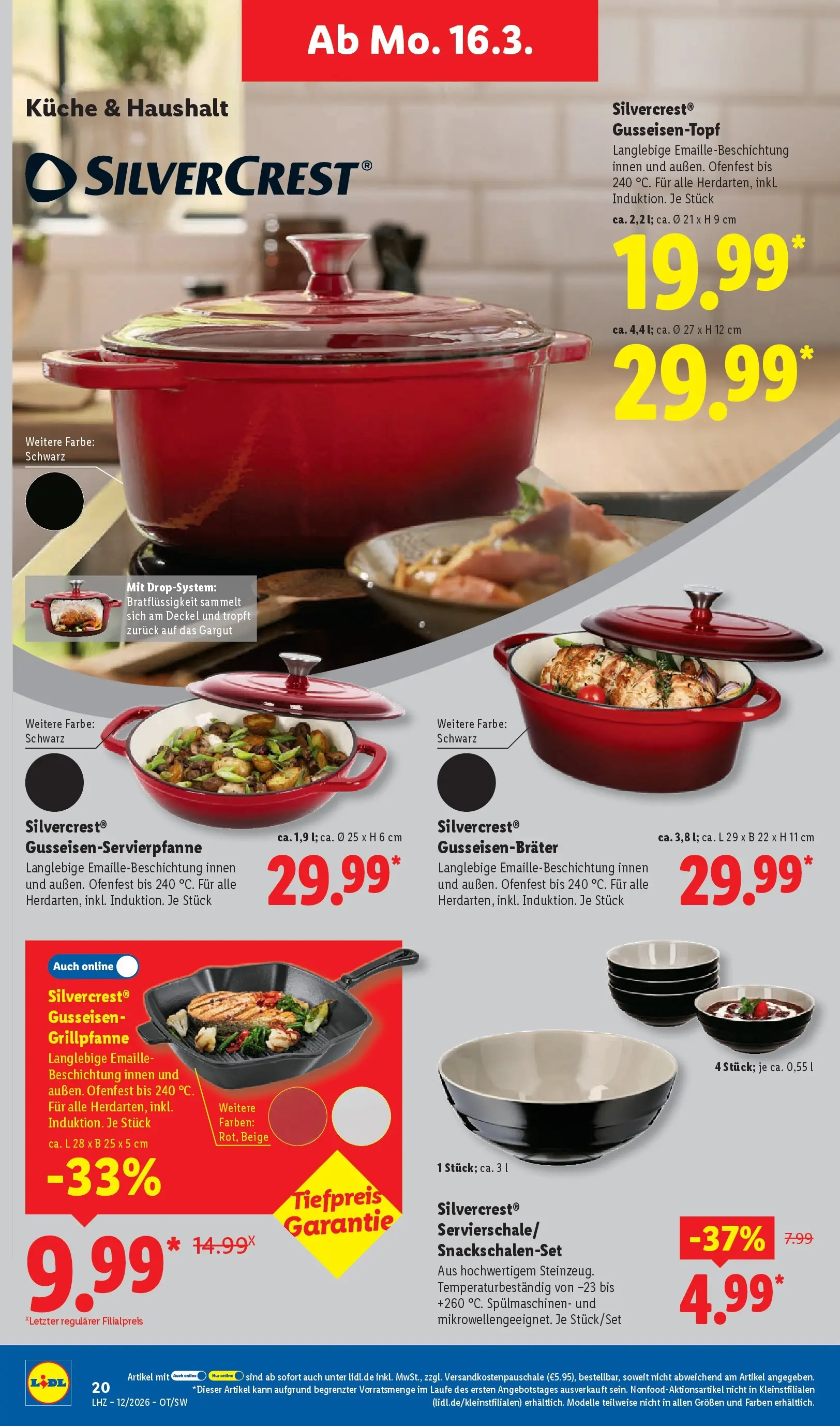 Lidl Prospekt Villingen-schwenningen (ab 16.03.2026) zum Blättern » Angebote | Seite: 36 | Produkte: Küche