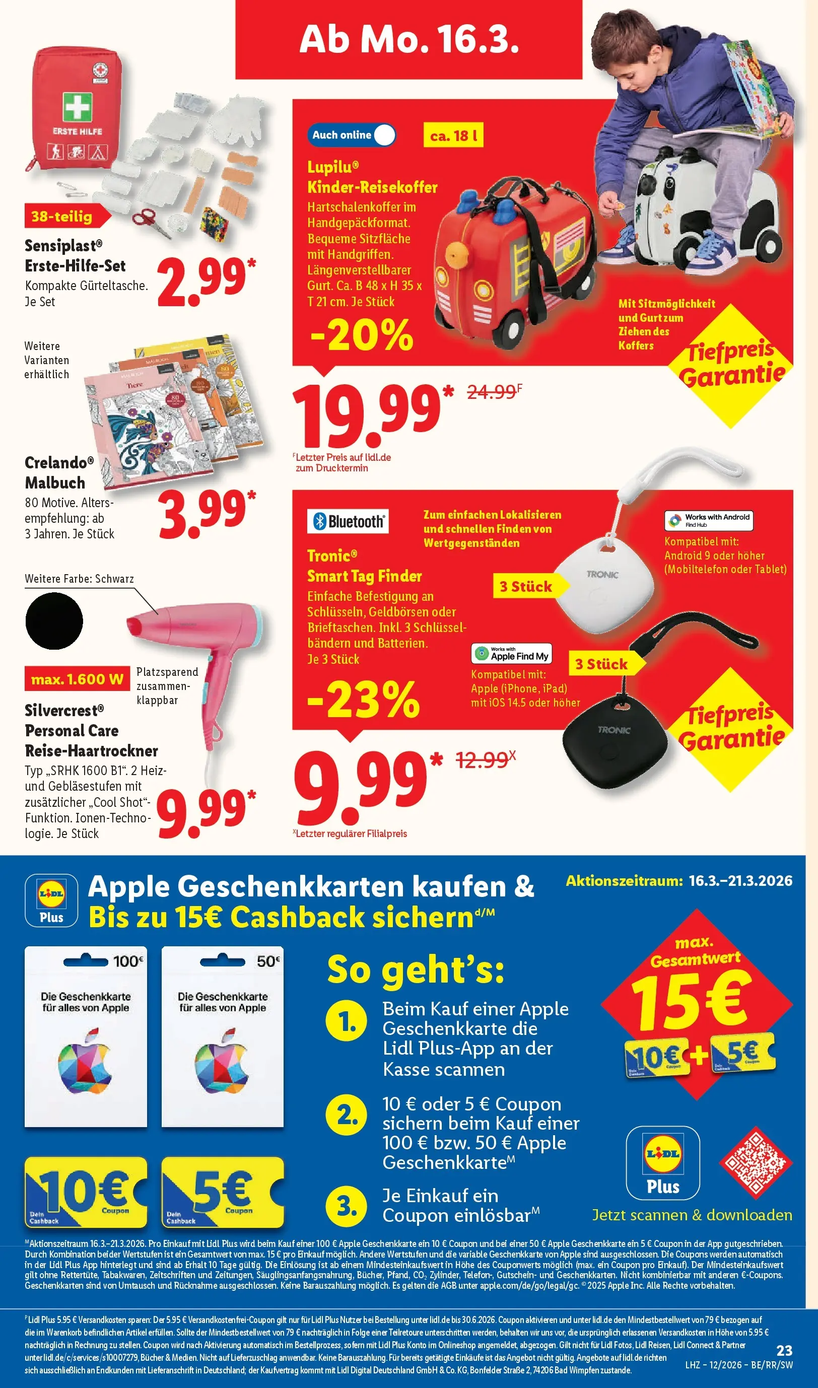 Lidl Prospekt Villingen-schwenningen (ab 16.03.2026) zum Blättern » Angebote | Seite: 43 | Produkte: Bad, Ipad, Apple, Tablet