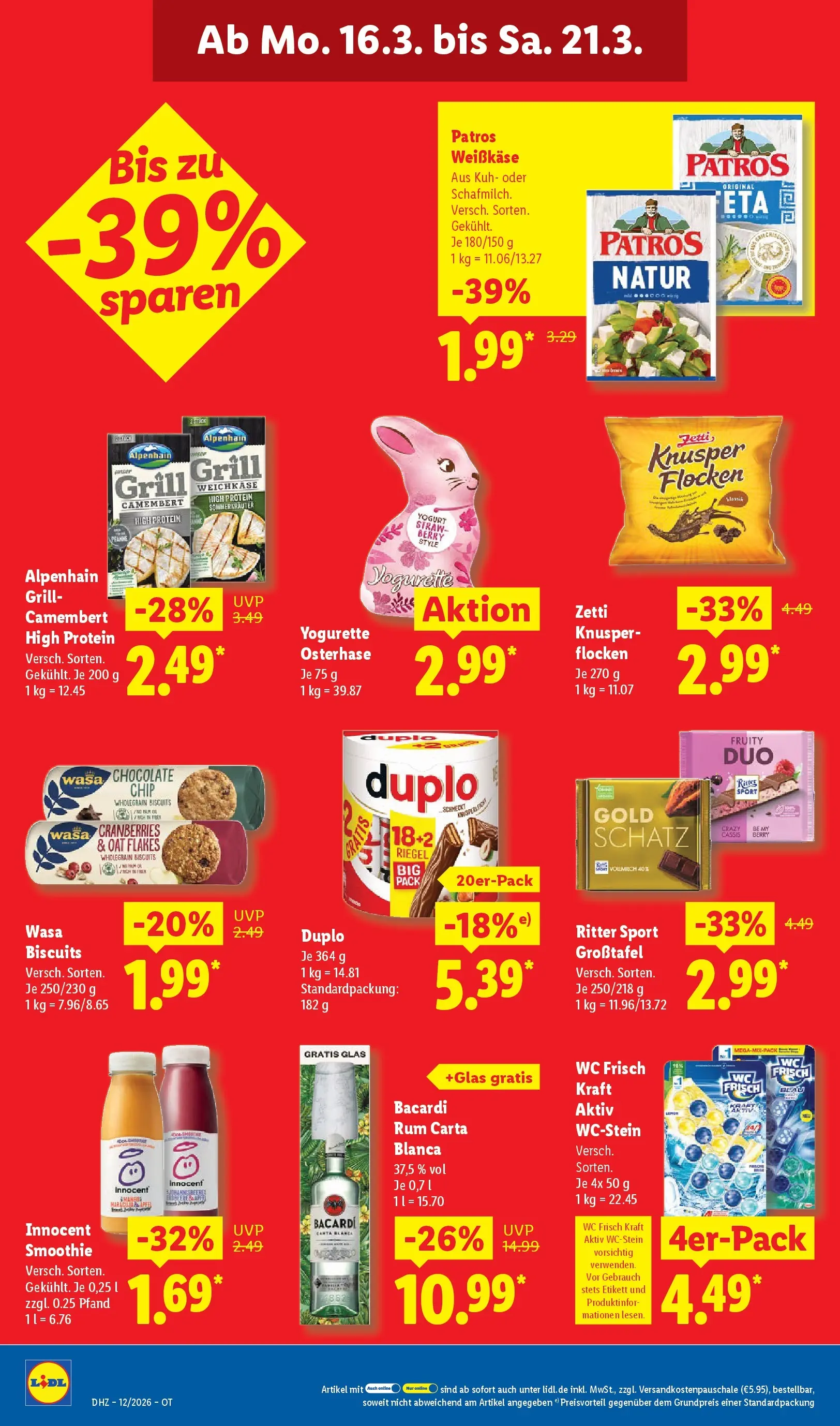 Lidl Prospekt Senftenberg (ab 16.03.2026) zum Blättern » Angebote | Seite: 32 | Produkte: Grill, Yogurette, Äpfel, Wc frisch