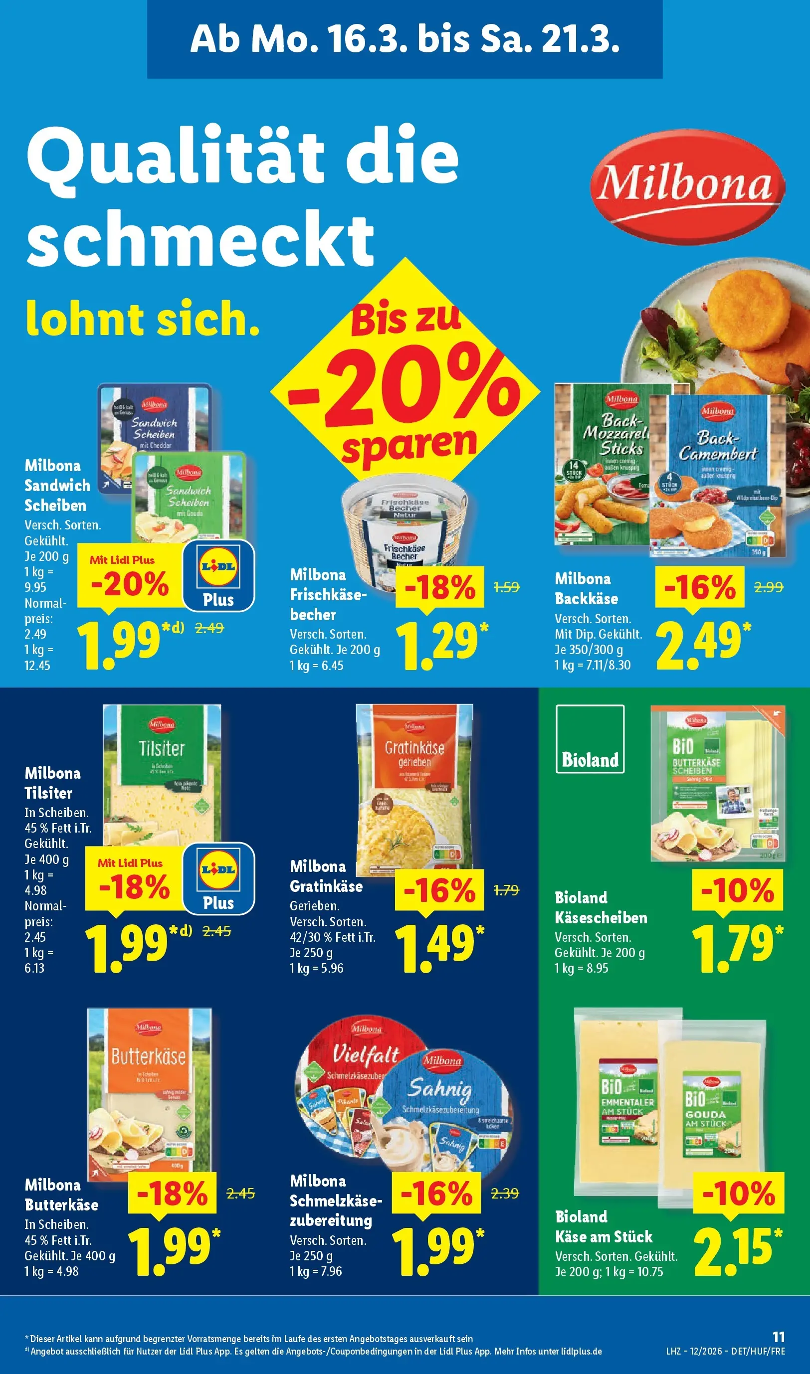 Lidl Prospekt Villingen-schwenningen (ab 16.03.2026) zum Blättern » Angebote | Seite: 23 | Produkte: Käse, Gouda, Frischkase