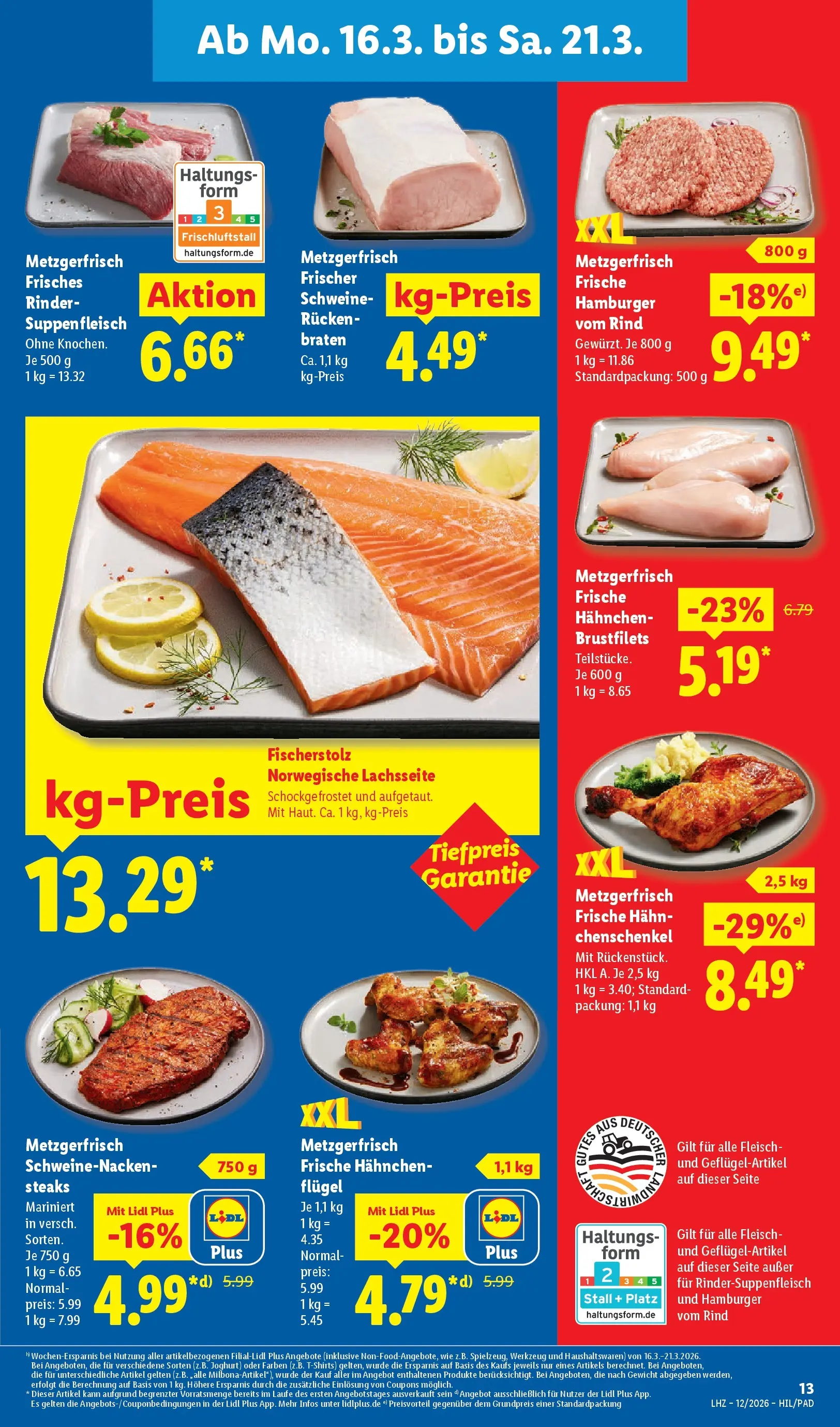 Lidl Prospekt Braunschweig (ab 16.03.2026) zum Blättern » Angebote | Seite: 23 | Produkte: Gewicht, Joghurt, Suppenfleisch, Fleisch