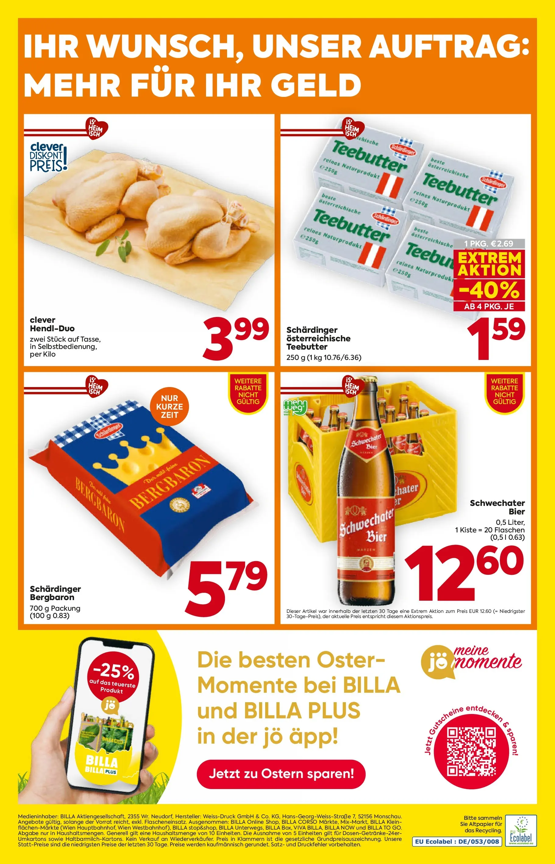 Billa - BILLA: Flugblatt gültig bei BILLA & BILLA PLUS ab 18.03.2026 - Angebote, Prospekt | Seite: 20 | Produkte: Bier