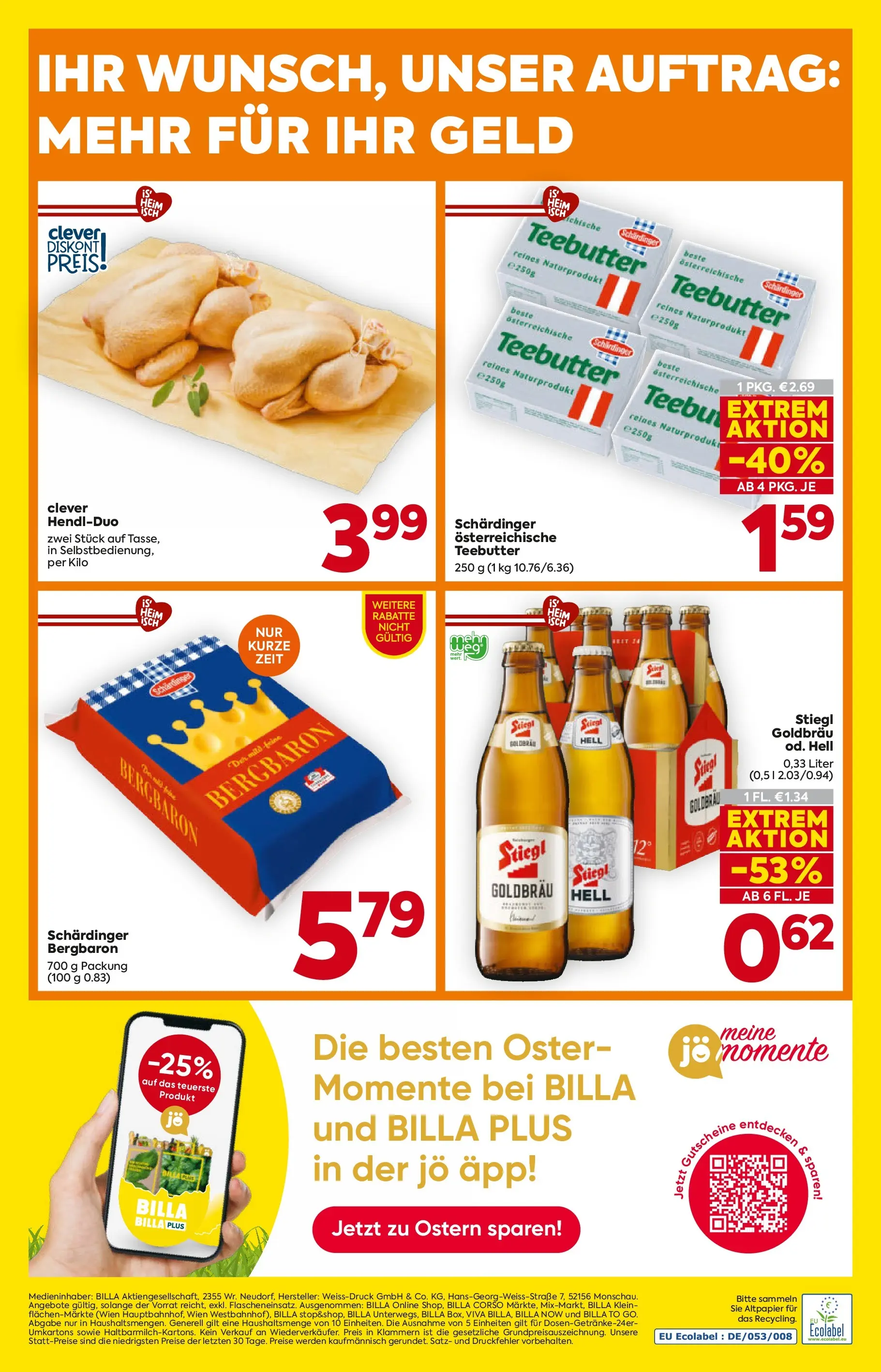 Billa - BILLA: Flugblatt gültig bei BILLA & BILLA PLUS ab 18.03.2026 - Angebote, Prospekt | Seite: 20