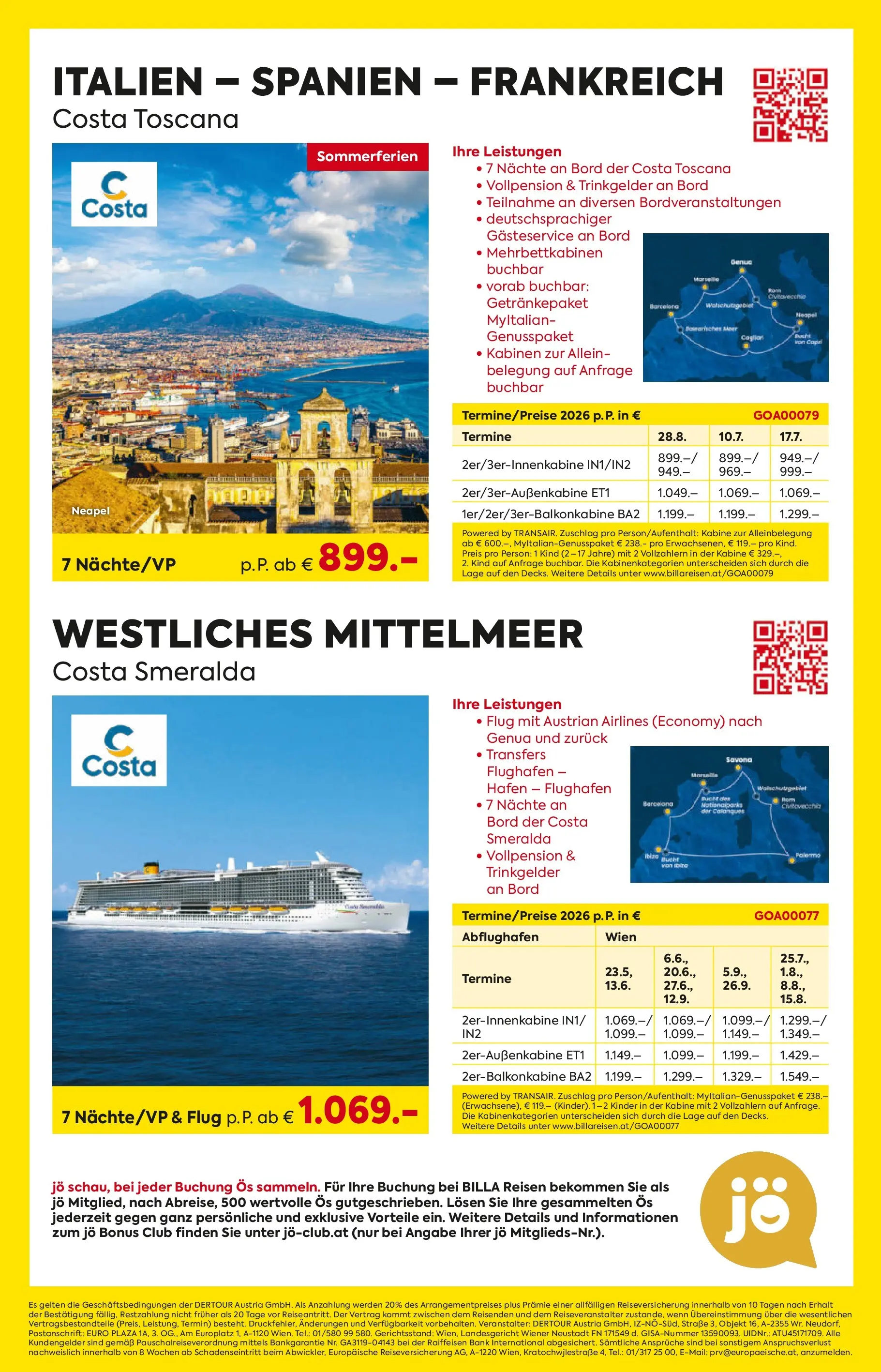 Billa - BILLA: Reisen ab 15.03.2026 - Angebote, Prospekt | Seite: 4