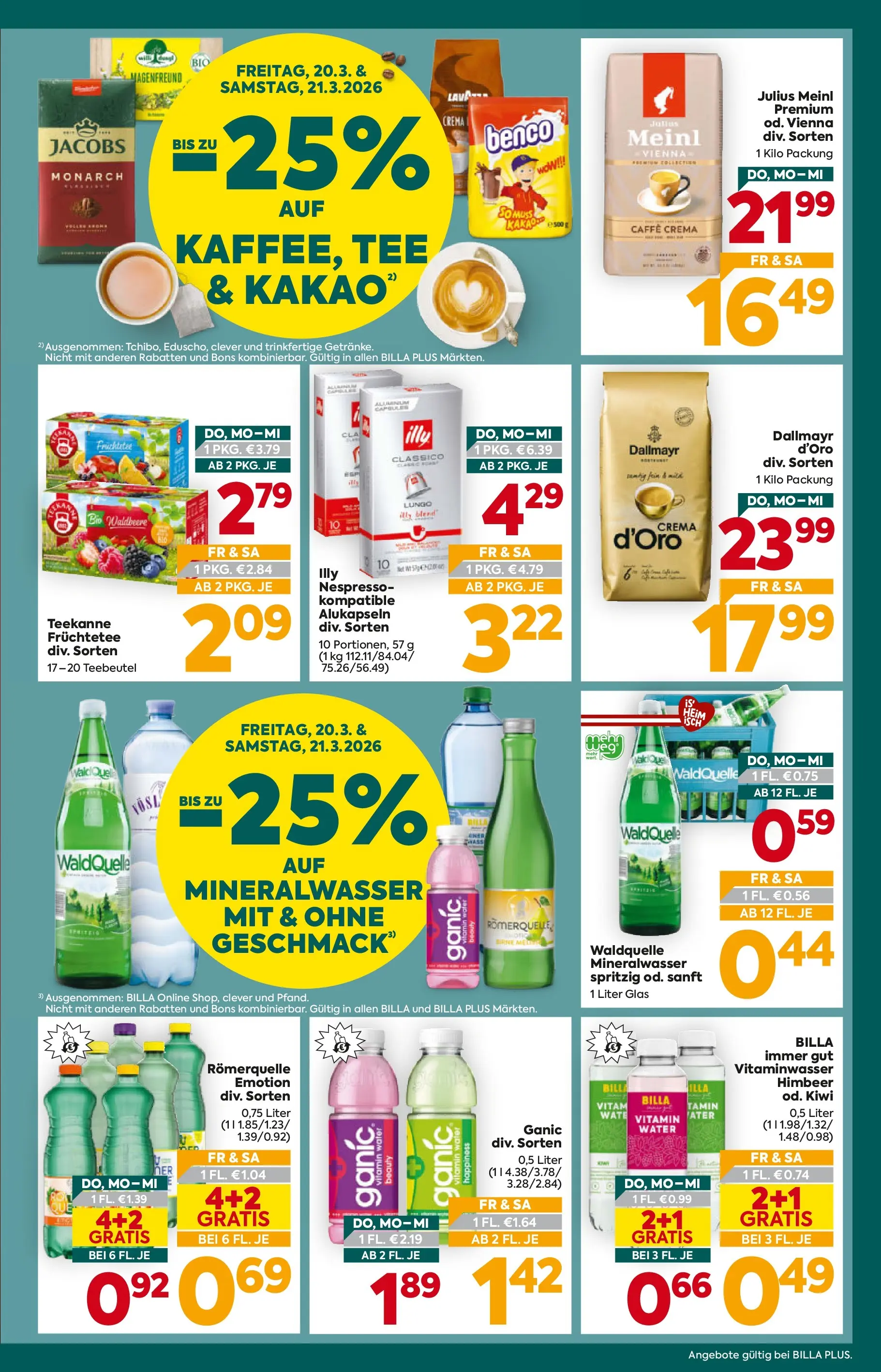 Billa Plus - BILLA PLUS: Flugblatt Burgenland von 18.03.2026 - Aktuelle Angebote | Seite: 3 | Produkte: Kiwi, Tee