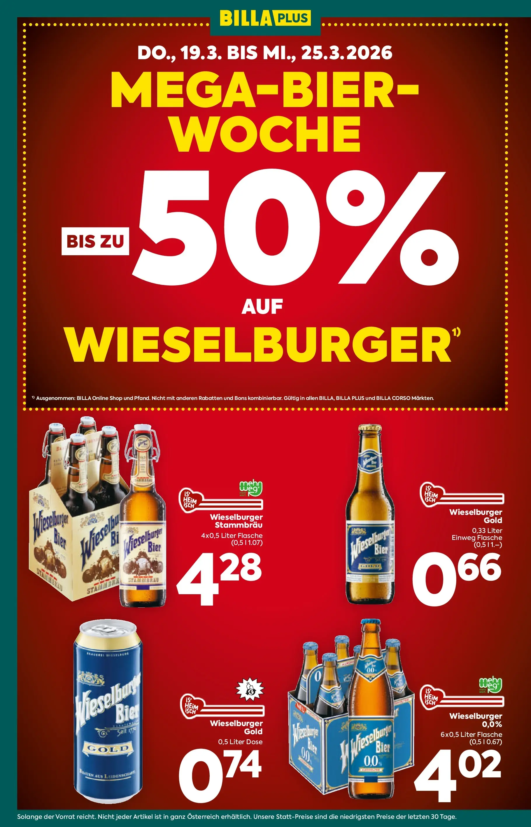 Billa Plus - BILLA PLUS: Flugblatt Burgenland von 18.03.2026 - Aktuelle Angebote | Seite: 2 | Produkte: Bier