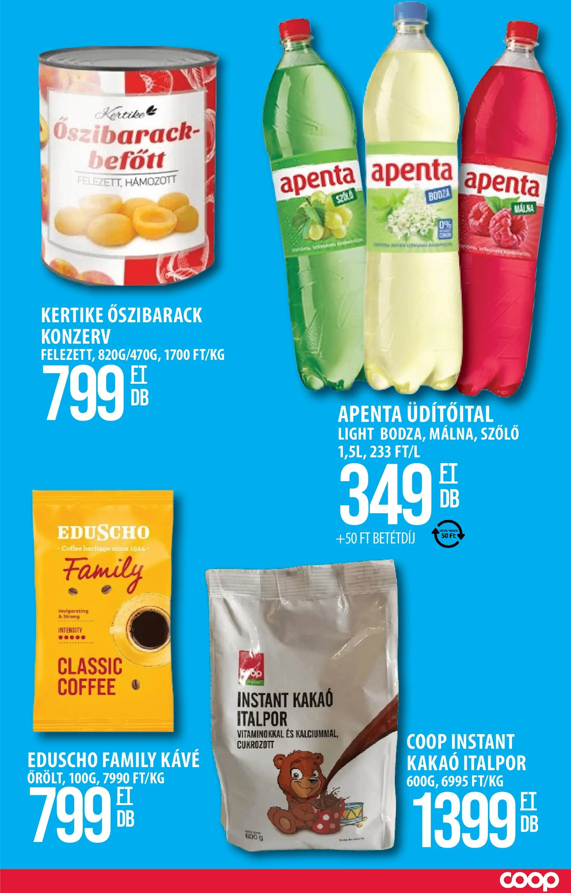 COOP Szolnok - COOP Szolnok újság érvényessége - 2026.03-21-ig - 2026.03.15. -tól/töl > akció, lapozható szórólap 🛍️ | Oldal: 2 | Termékek: Szőlő, Őszibarack konzerv, Kávé, Italpor