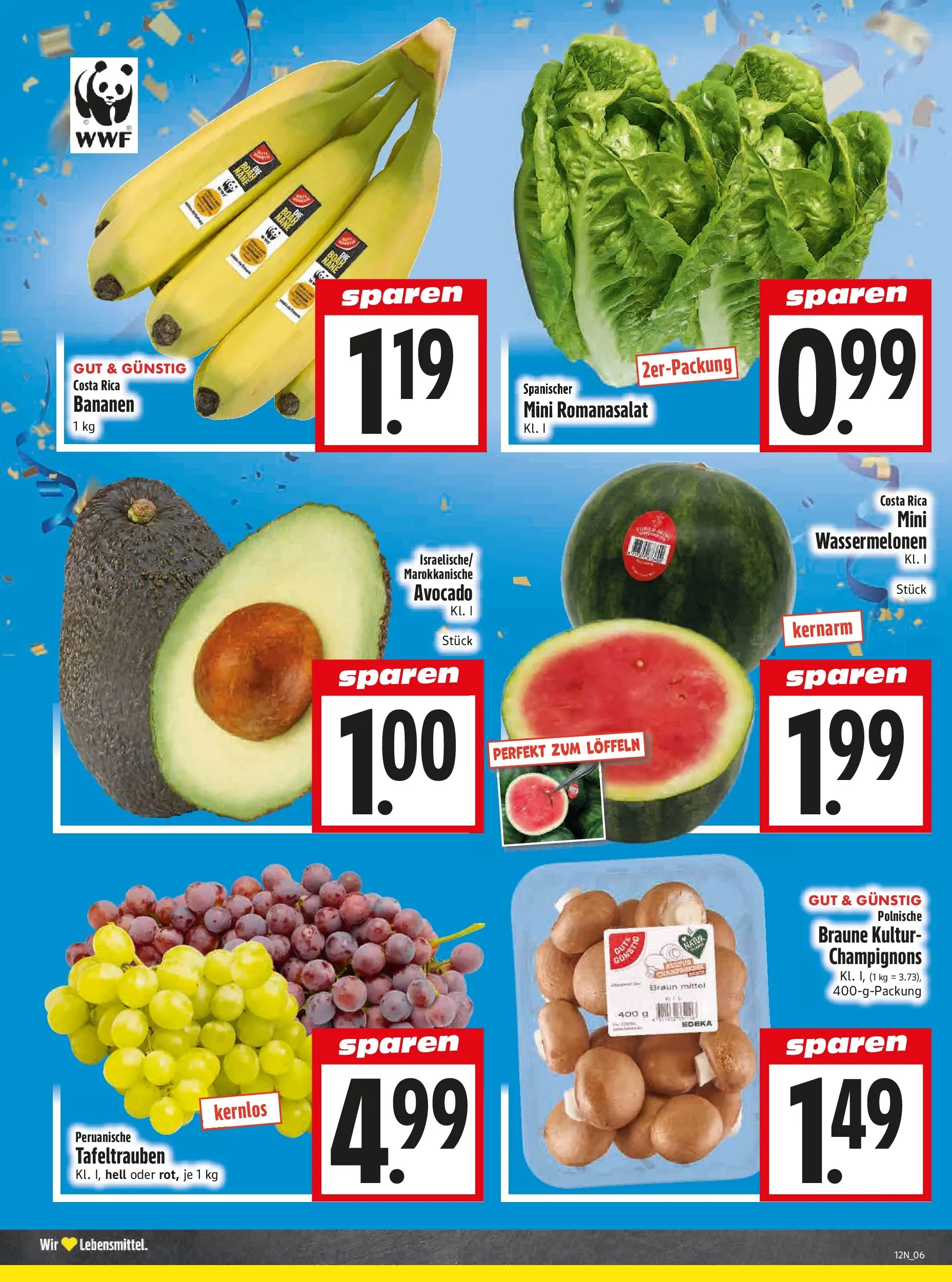 Angebote - Edeka Hahner: Wochenangebote (ab 15.03.2026) zum Blättern | Seite: 8 | Produkte: Bananen, Avocado, Champignons