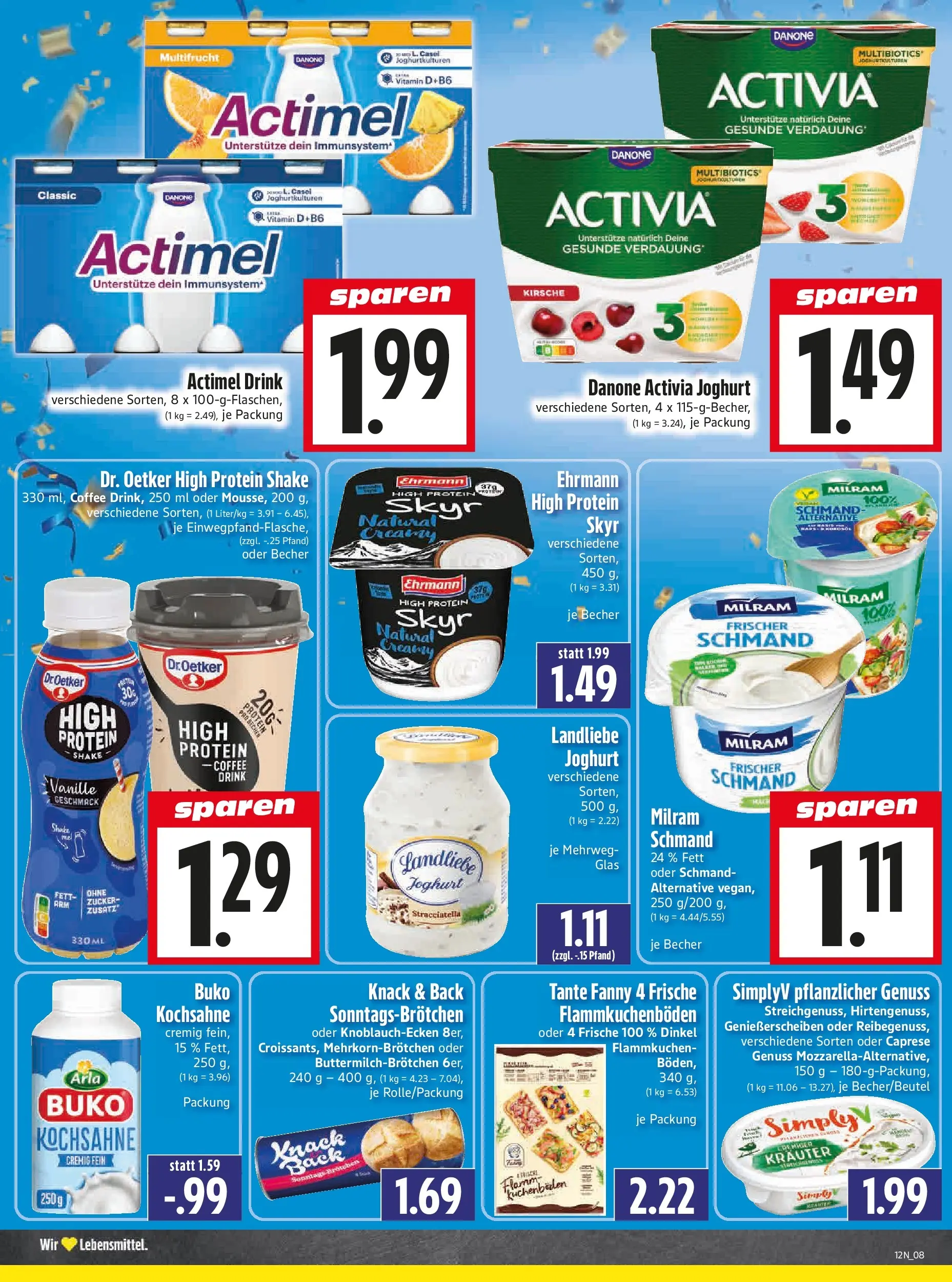 Angebote - Edeka Hahner: Wochenangebote (ab 15.03.2026) zum Blättern | Seite: 10 | Produkte: Activia, Actimel, Joghurt, Milram