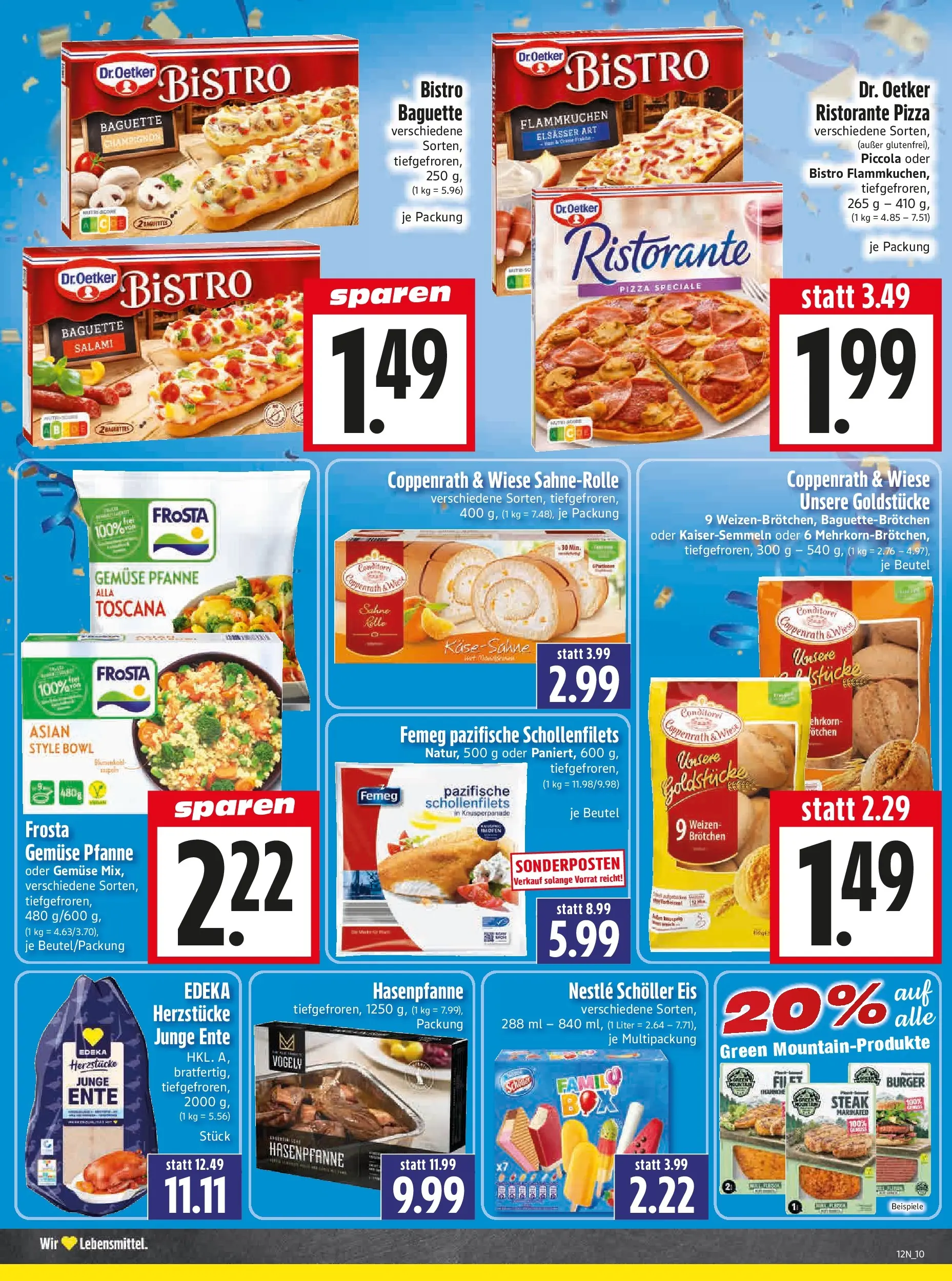 Angebote - Edeka Hahner: Wochenangebote (ab 15.03.2026) zum Blättern | Seite: 13 | Produkte: Baguette, Gemüse, Pizza, Ente