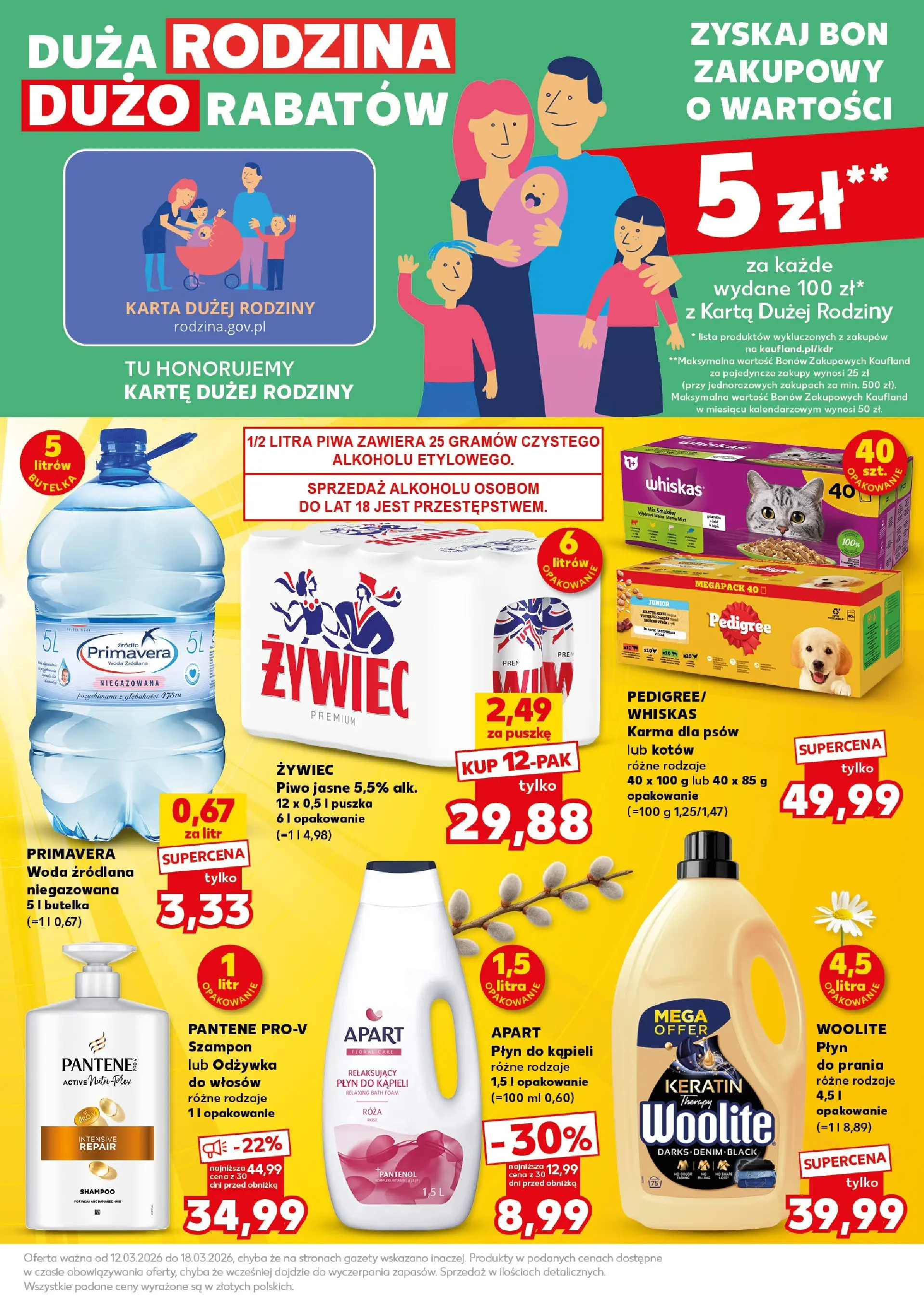 Kaufland gazetka - Super Sobota od 14.03.2026 - od jutra PDF | Strona: 9 | Produkty: Karta, Piwo, Szampon, Karma dla psów