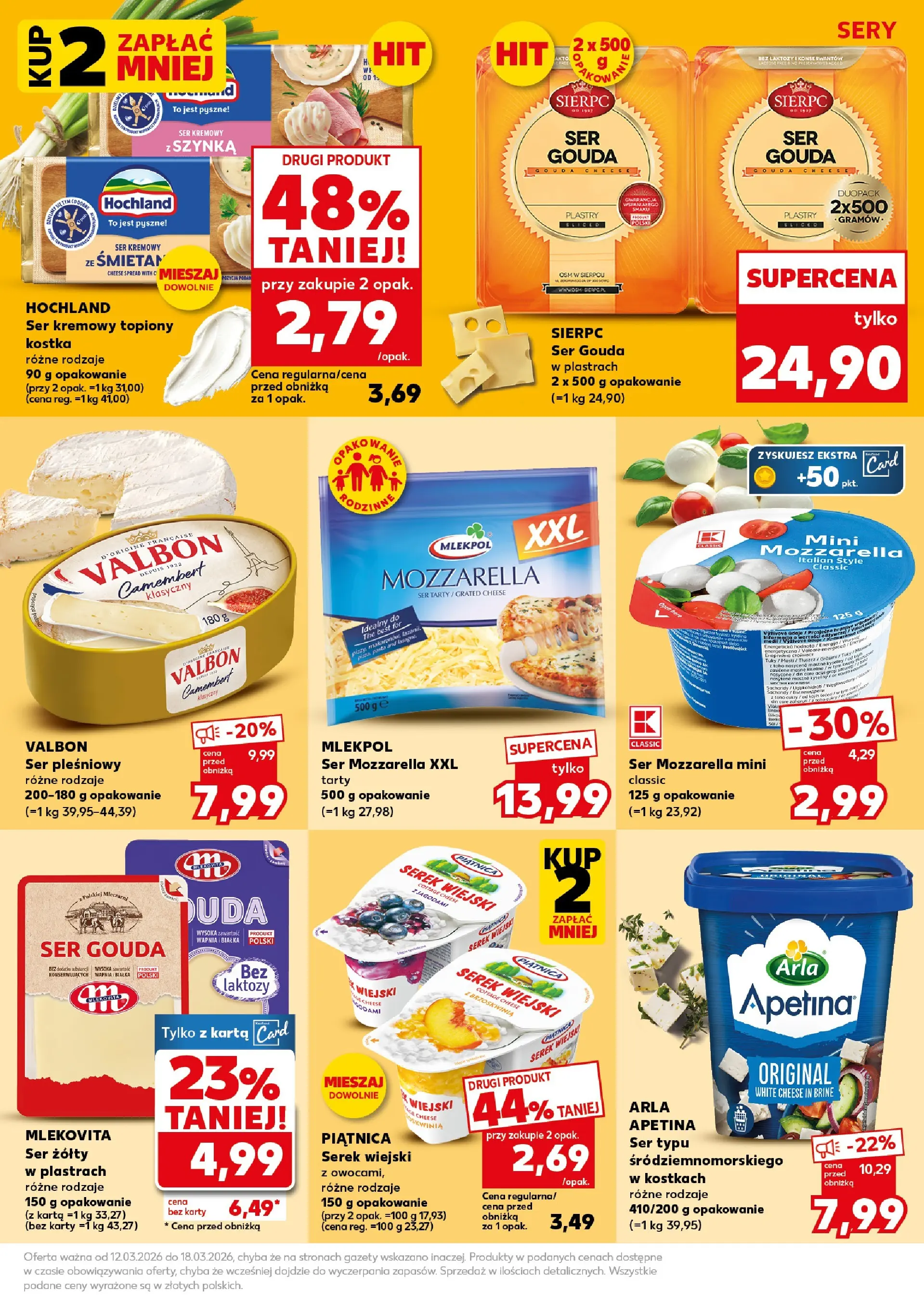 Kaufland gazetka - Super Sobota od 14.03.2026 - od jutra PDF | Strona: 25 | Produkty: Ser żółty, Serek, Camembert, Ser