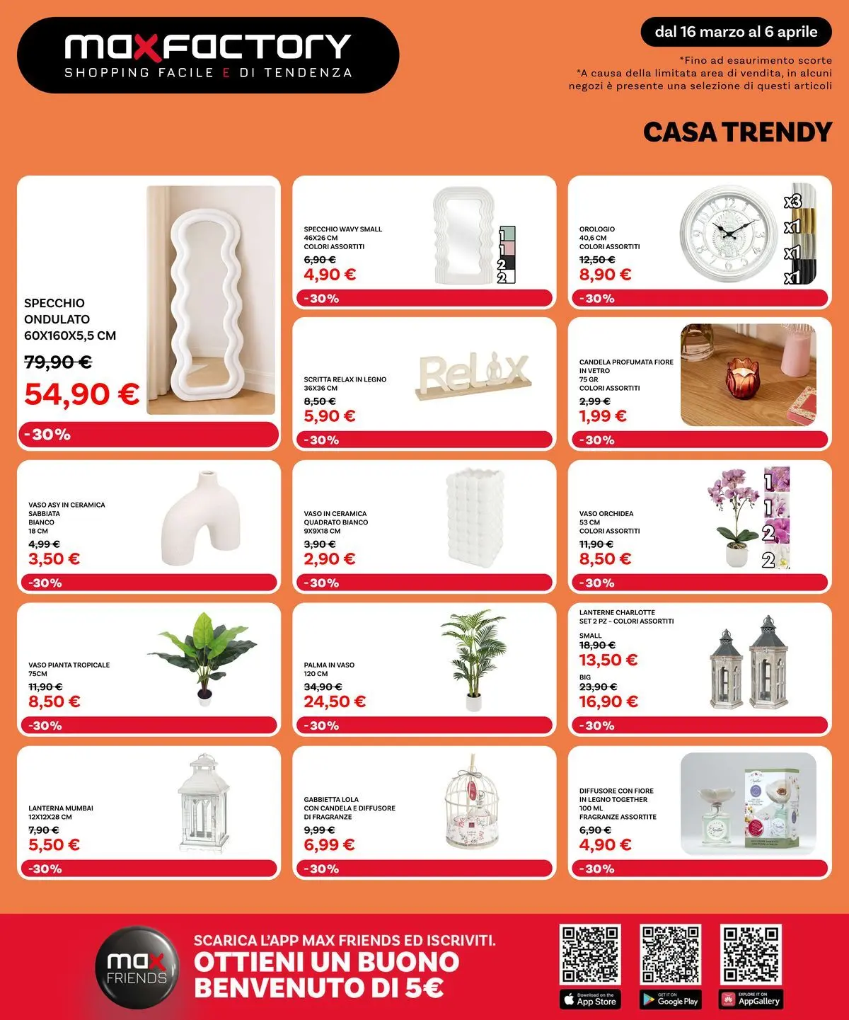 Nuovo Max Factory - Offerte di primavera dal 15/03/2026 > offerte anteprima 🛍️ | Pagina: 12 | Prodotti: The, Orchidea, Candela, Specchio