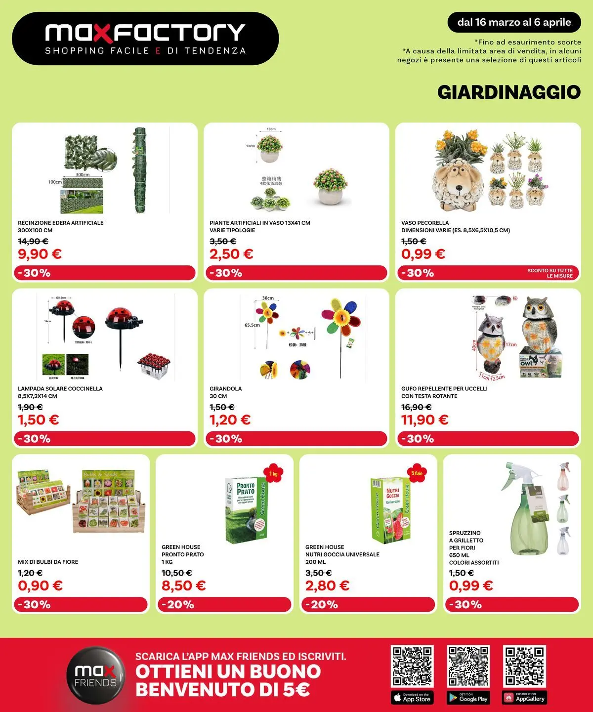 Nuovo Max Factory - Offerte di primavera dal 15/03/2026 > offerte anteprima 🛍️ | Pagina: 26 | Prodotti: Recinzione, The, Vaso, Lampada