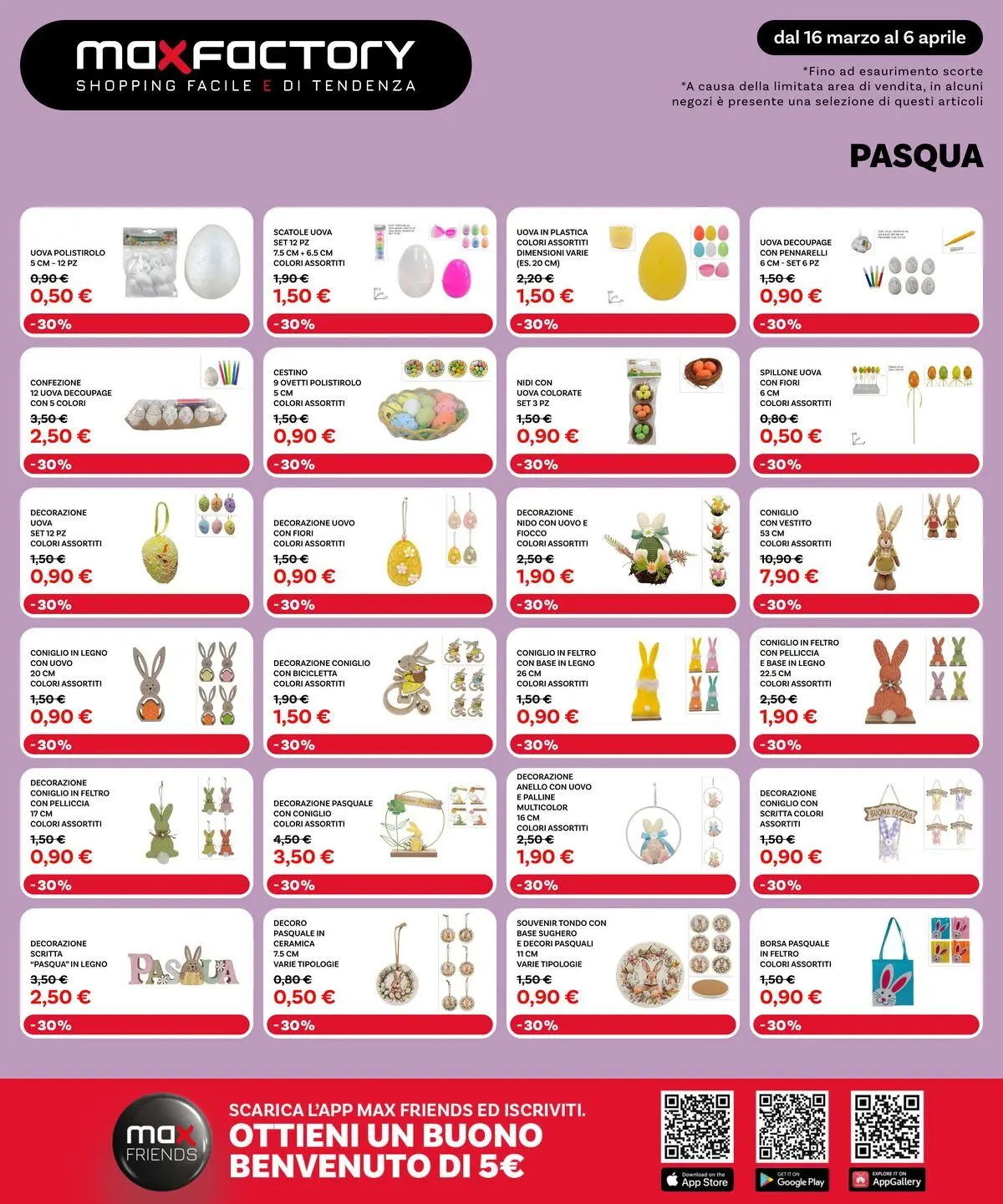Nuovo Max Factory - Offerte di primavera dal 15/03/2026 > offerte anteprima 🛍️ | Pagina: 28 | Prodotti: Bicicletta, Vestito, Anello, Cestino
