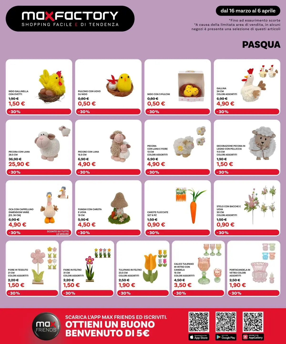 Nuovo Max Factory - Offerte di primavera dal 15/03/2026 > offerte anteprima 🛍️ | Pagina: 29 | Prodotti: Uova, Carota, The, Candela