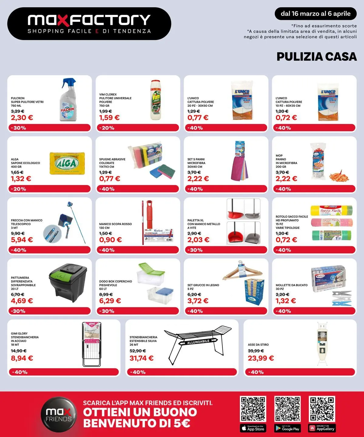 Nuovo Max Factory - Offerte di primavera dal 15/03/2026 > offerte anteprima 🛍️ | Pagina: 35 | Prodotti: The, Scopa, Pattumiera, Grucce