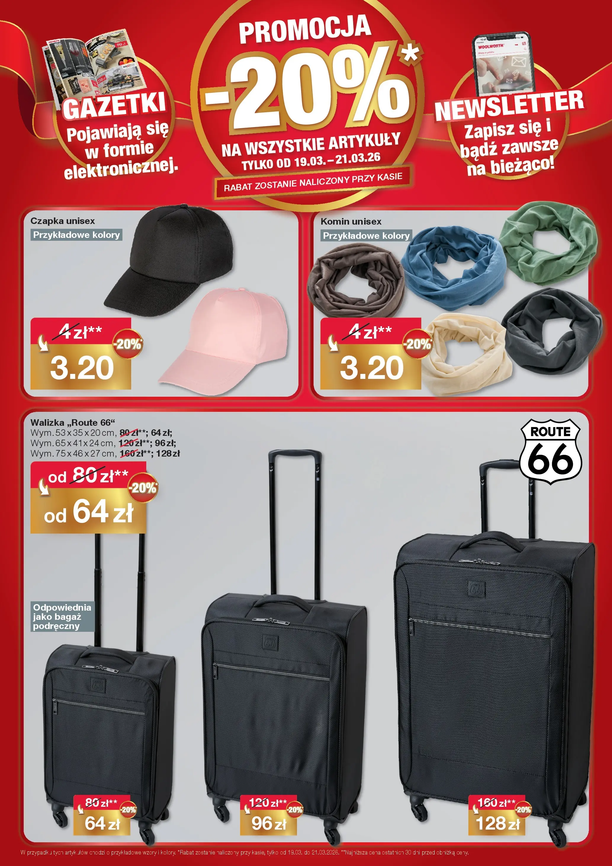 Woolworth - Woolworth: Już w Piotrków Trybunalski! od (14.03.2026 - 21.03.2026) | Strona: 6 | Produkty: Czapka, Walizka