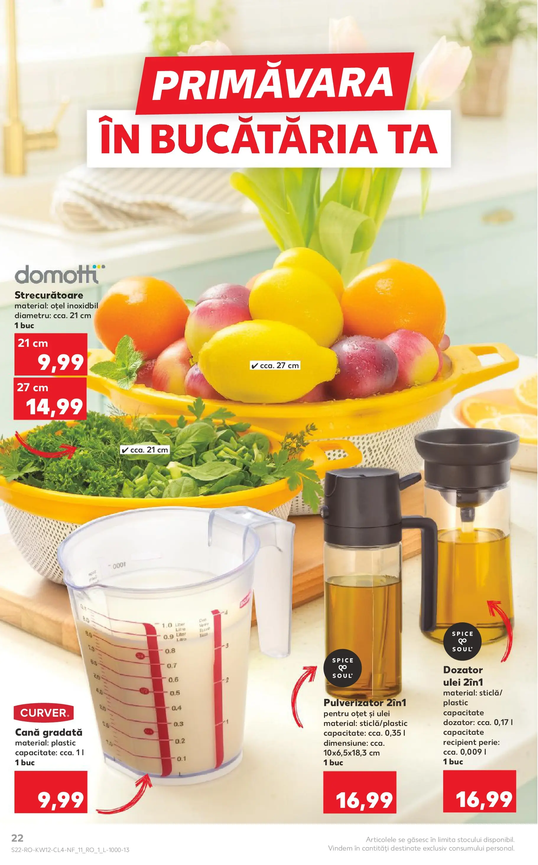 Kaufland Domnesti 17.03.2026 - Revista si Oferta | Pagină: 22 | Produse: Perie, Ulei, Oțet