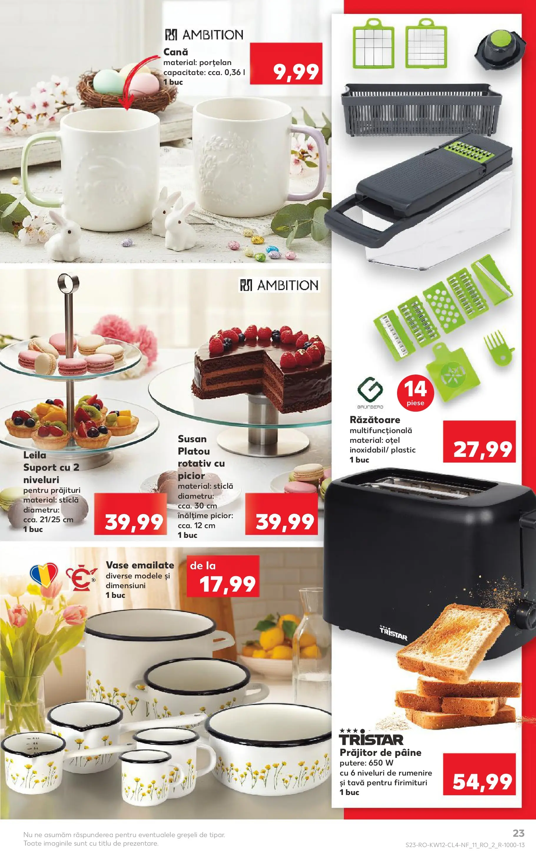 Kaufland Domnesti 17.03.2026 - Revista si Oferta | Pagină: 23 | Produse: Toaster, Răzătoare, Pâine