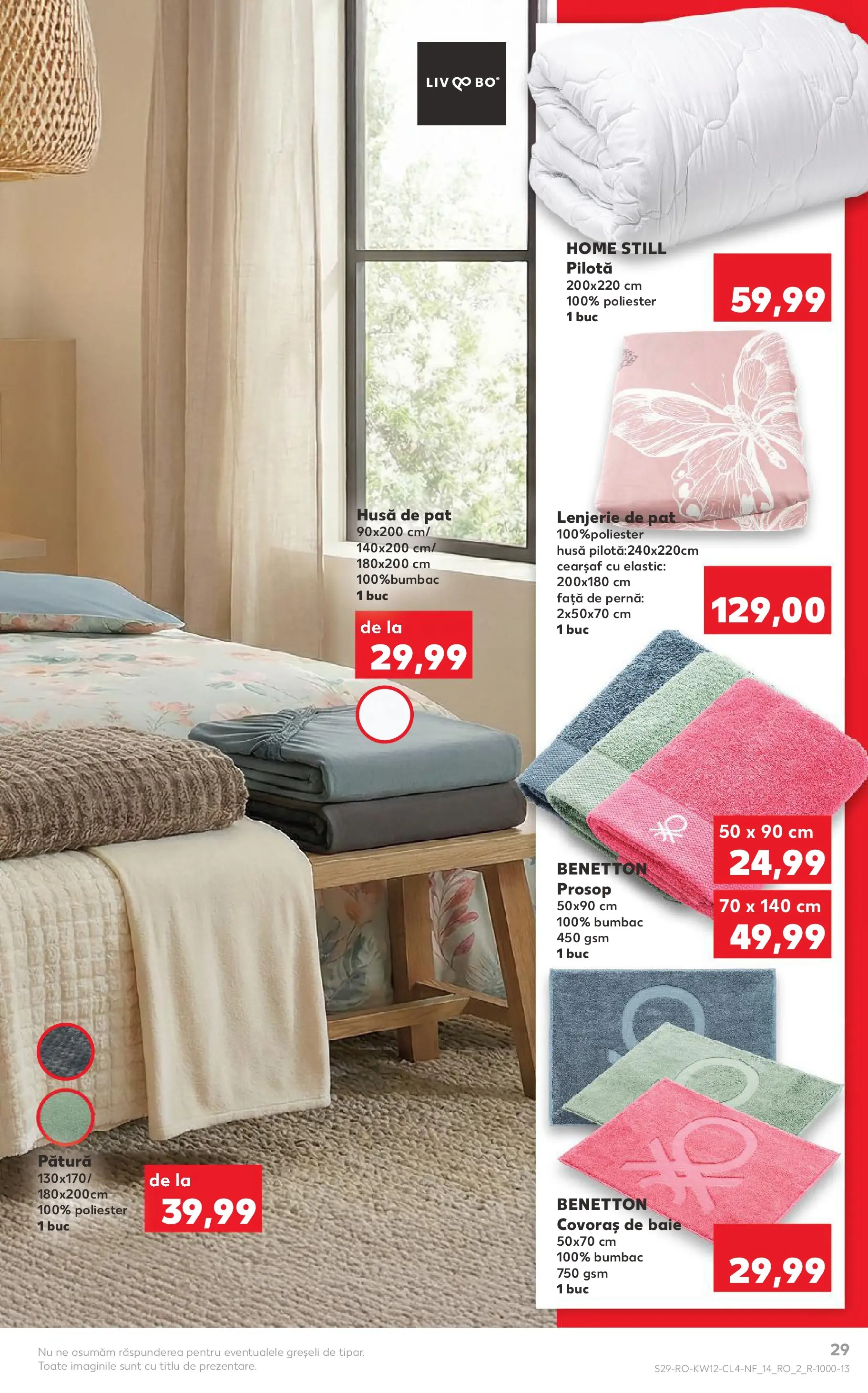 Kaufland Domnesti 17.03.2026 - Revista si Oferta | Pagină: 29 | Produse: Pat, Pernă, Pătură, Covoraș de baie