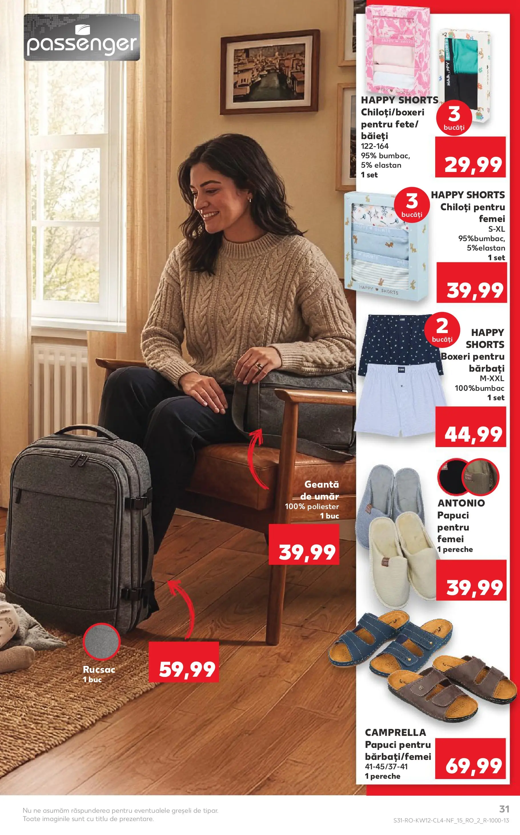 Kaufland Domnesti 17.03.2026 - Revista si Oferta | Pagină: 31 | Produse: Geantă, Chiloți, Boxeri, Rucsac