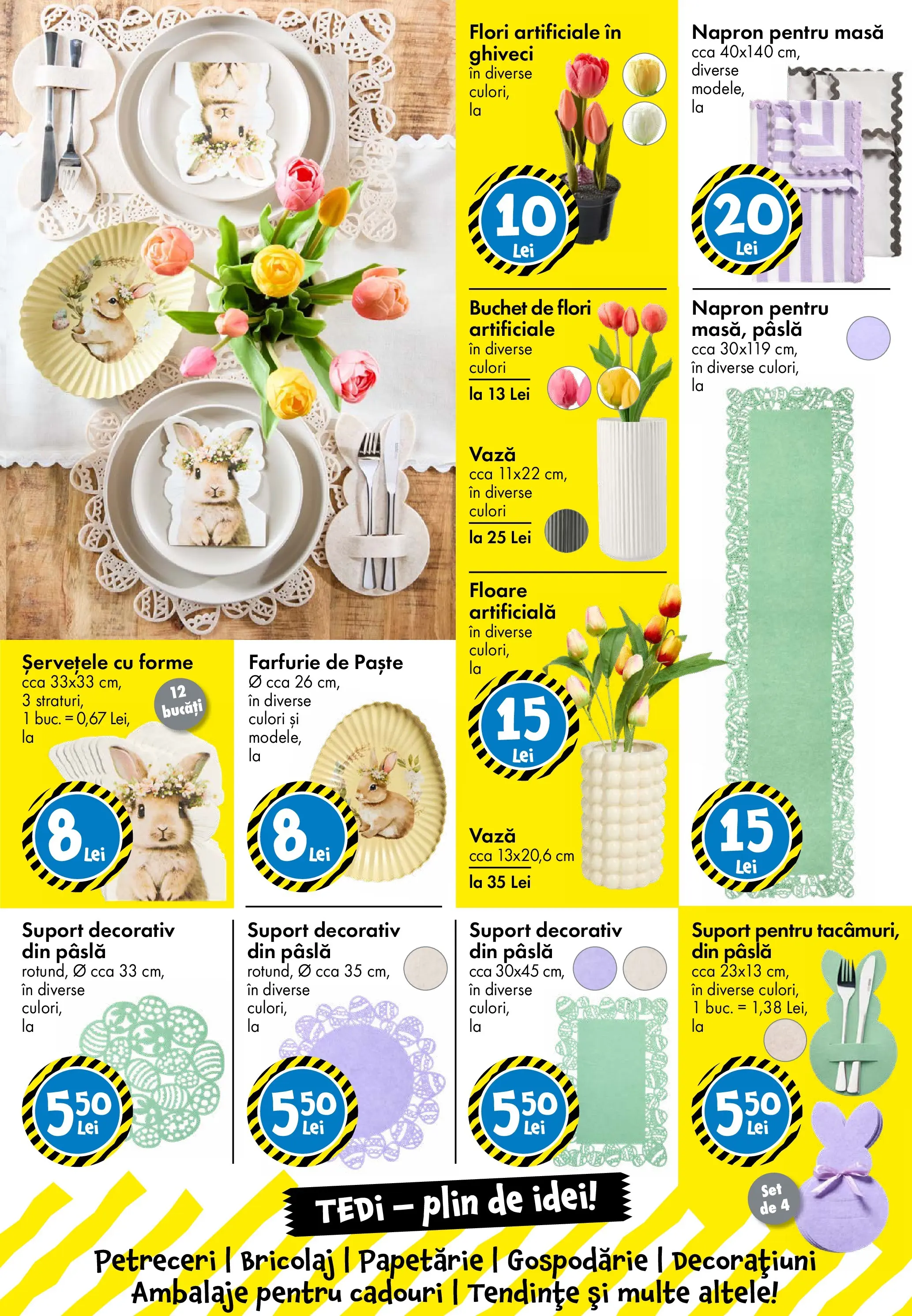 TEDi - Catalog TEDi până în data de 21.03.2026 - Oferta 12.03.2026 - 21.03.2026 | Pagină: 5 | Produse: Masă, Ghiveci, Vază, Paste