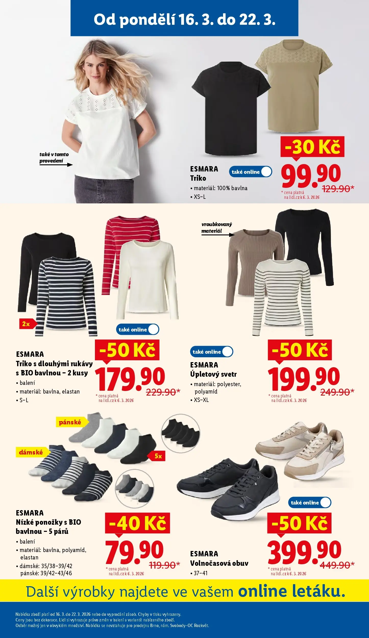 Lidl leták od 15.03.2026 - Nový akční leták | Strana: 35 | Produkty: Svetr, Ponožky, Obuv