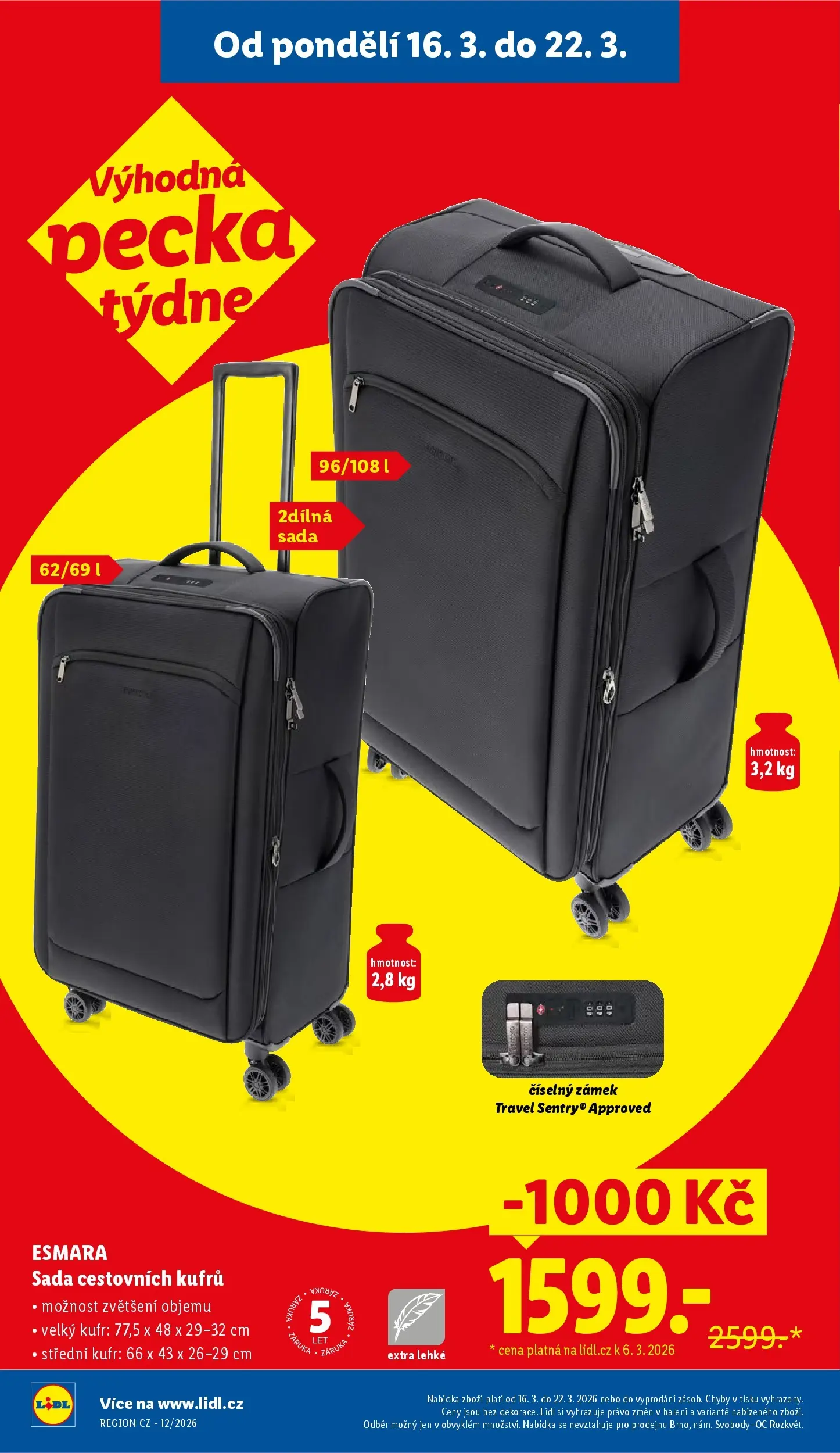 Lidl leták od 15.03.2026 - Nový akční leták | Strana: 6 | Produkty: Kufr