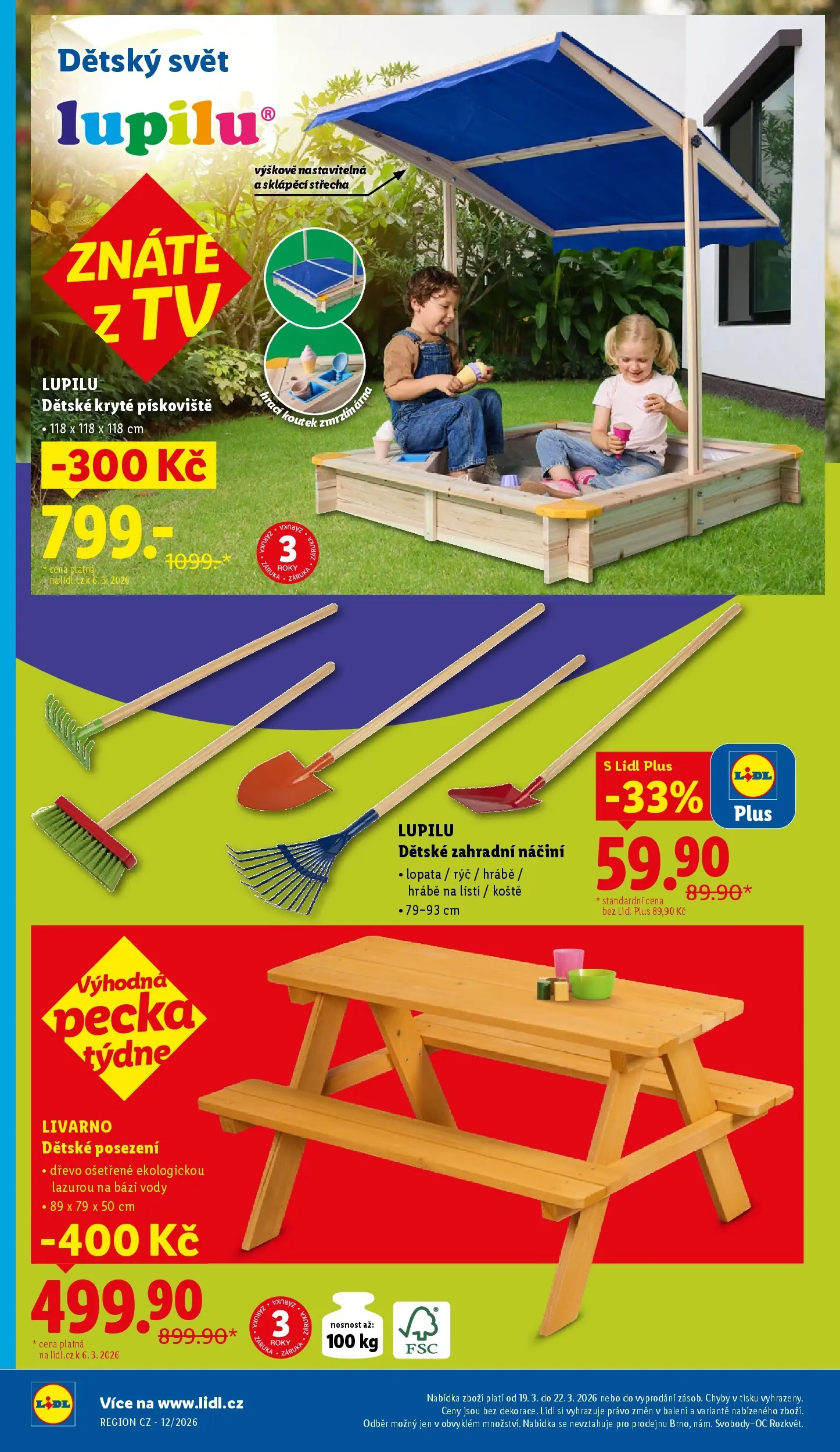 Lidl leták od 15.03.2026 - Nový akční leták | Strana: 18 | Produkty: Lopata, Pískoviště, Rýč, Hrábě