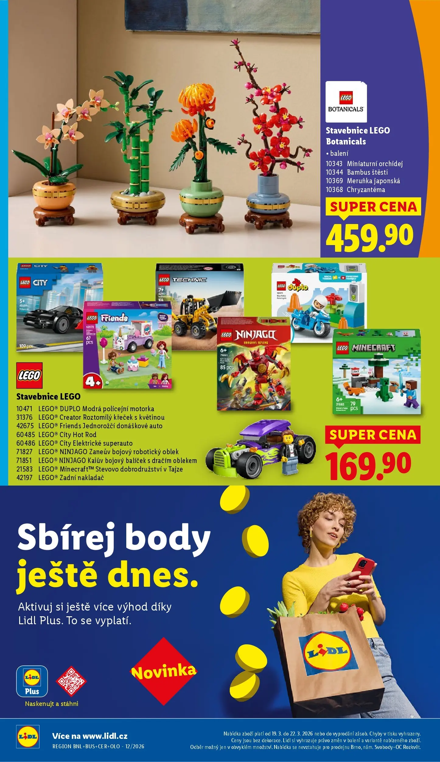 Lidl leták od 15.03.2026 - Nový akční leták | Strana: 20 | Produkty: Orchidej, LEGO, Lego Friends, Body