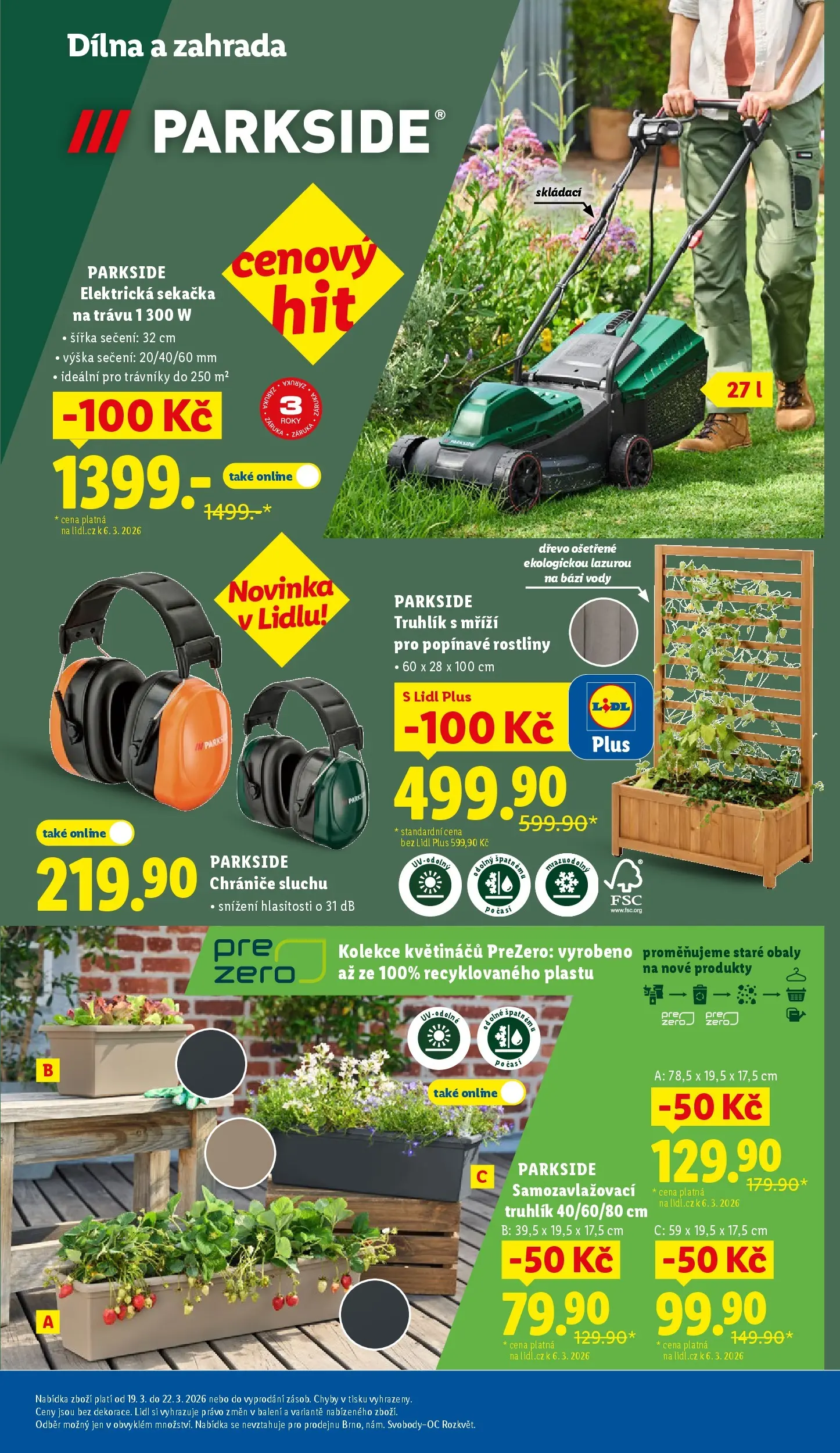 Lidl leták od 15.03.2026 - Nový akční leták | Strana: 23 | Produkty: Parkside, Zahrada, Rostliny, Chrániče