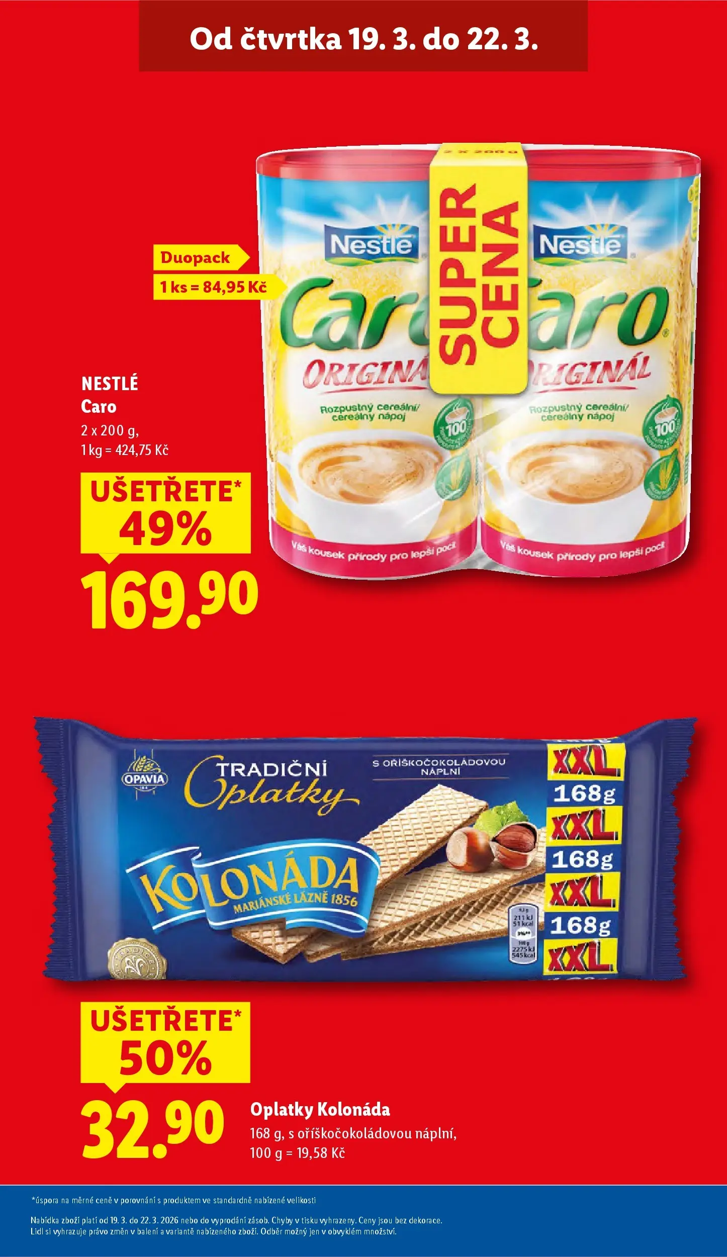 Lidl leták od 18.03.2026 - Nový akční leták | Strana: 5 | Produkty: Caro, Oplatky