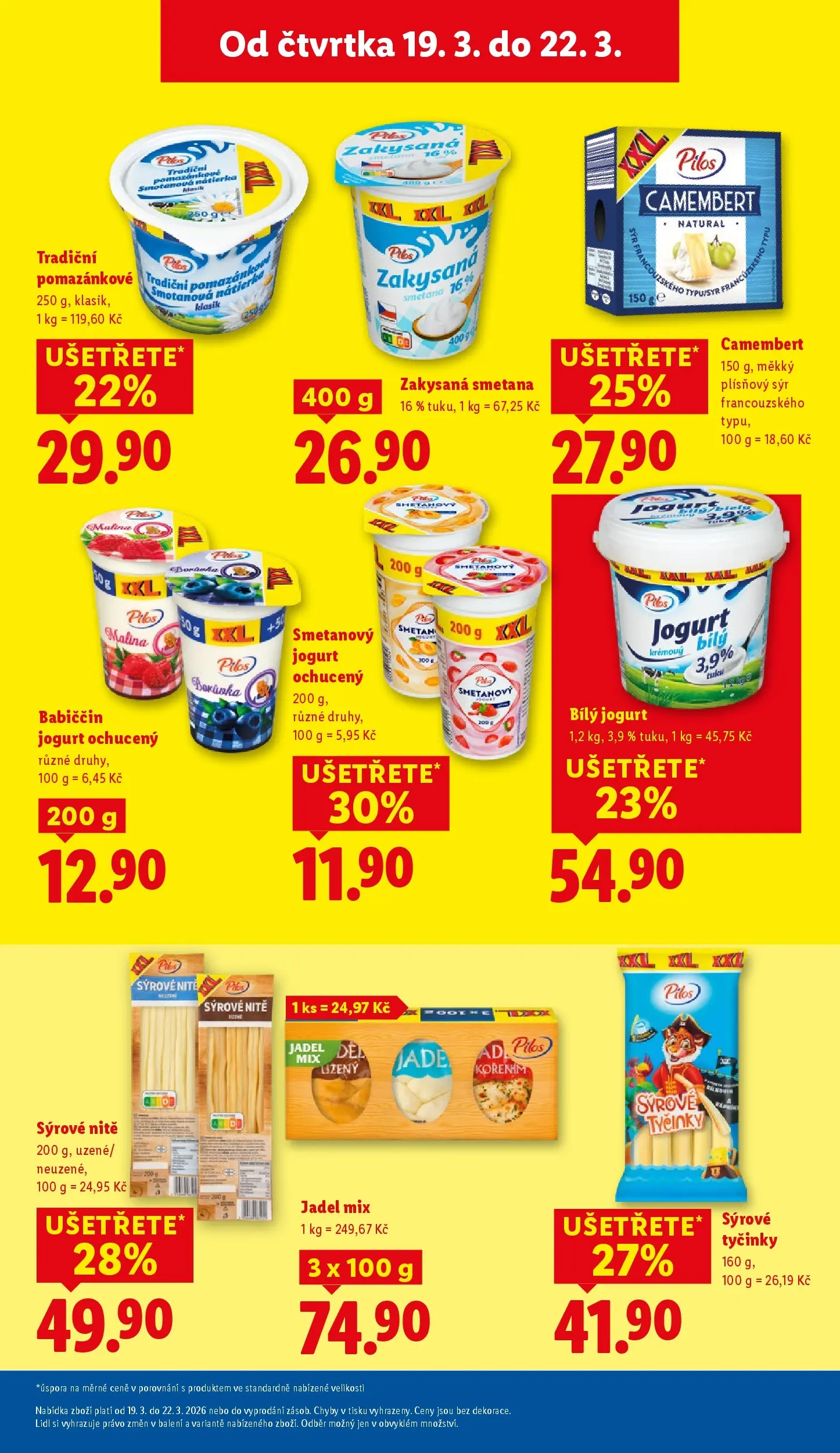 Lidl leták od 18.03.2026 - Nový akční leták | Strana: 17 | Produkty: Jogurt, Tyčinky, Zakysaná smetana, Plísňový sýr
