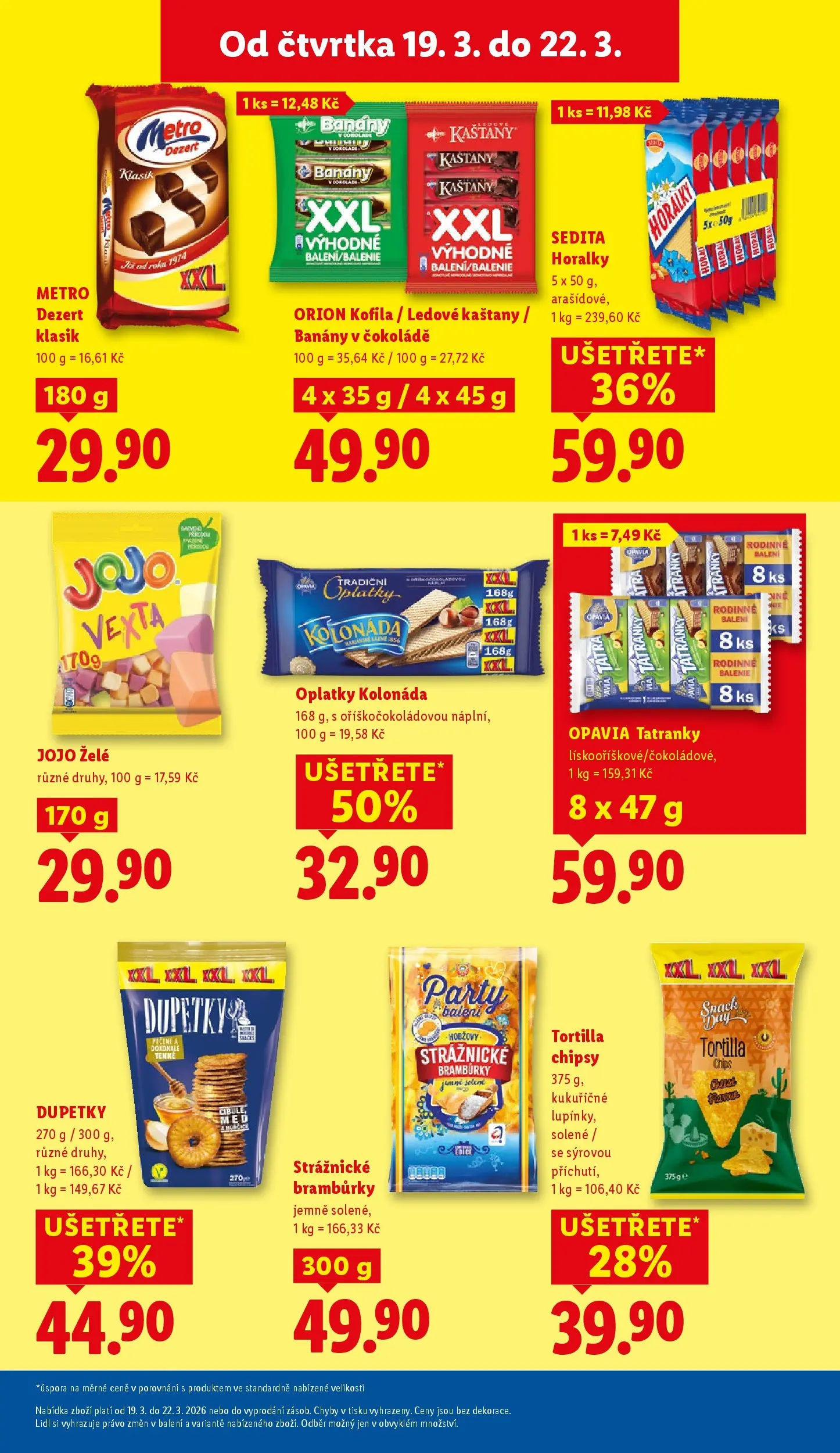 Lidl leták od 18.03.2026 - Nový akční leták | Strana: 21 | Produkty: Tatranky, Jojo, Kofila, Chipsy