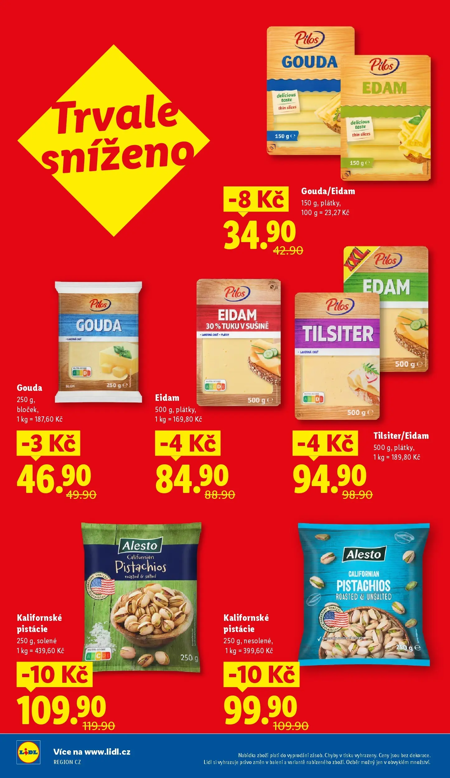 Lidl leták od 15.03.2026 - Nový akční leták | Strana: 28 | Produkty: Gouda, Pistácie, Blok, Eidam
