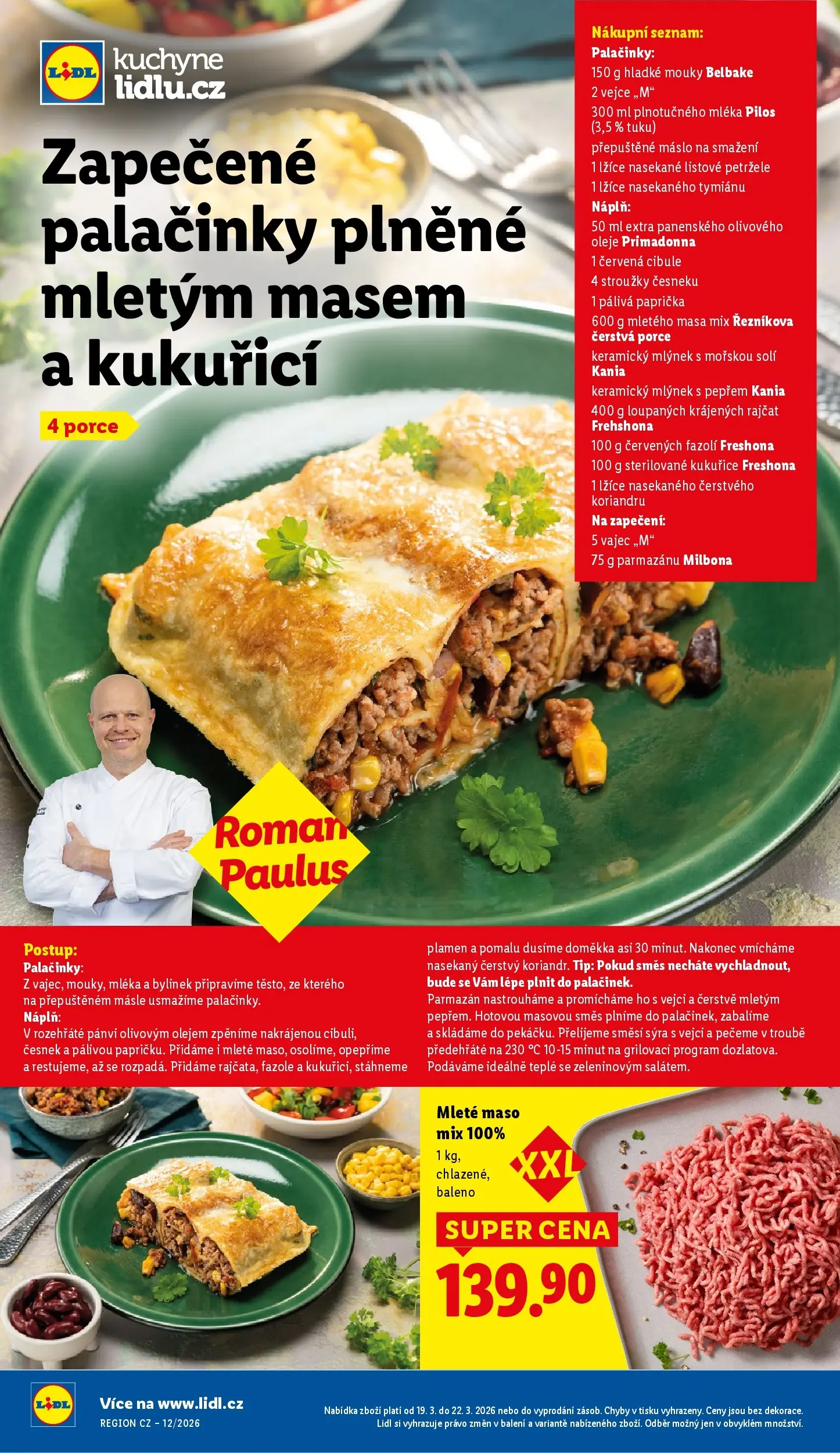 Lidl leták od 18.03.2026 - Nový akční leták | Strana: 33 | Produkty: Lžíce, Palačinky, Mleté maso, Kuchyně