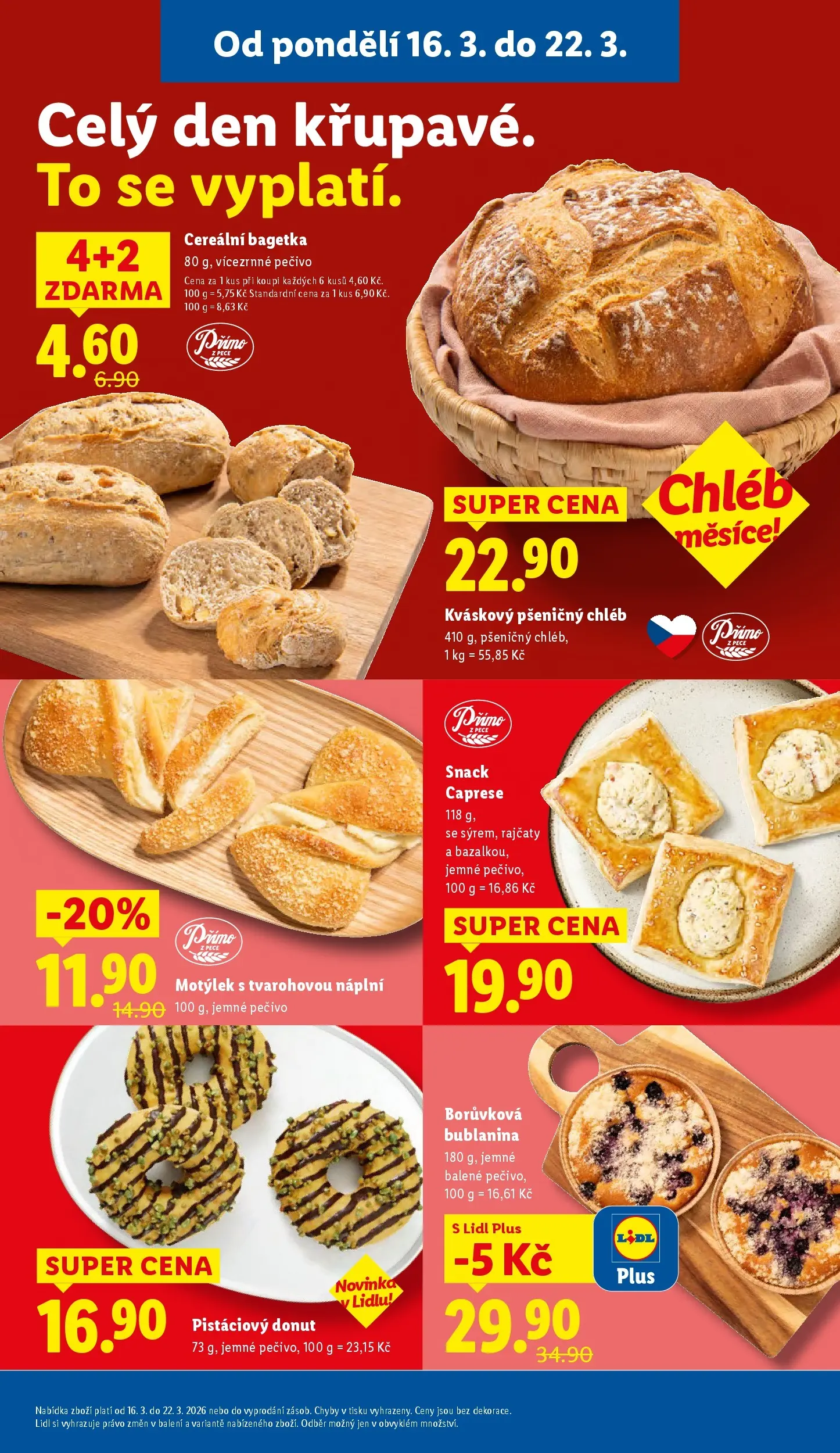 Lidl leták od 15.03.2026 - Nový akční leták | Strana: 11 | Produkty: Donut, Chléb, Pečivo