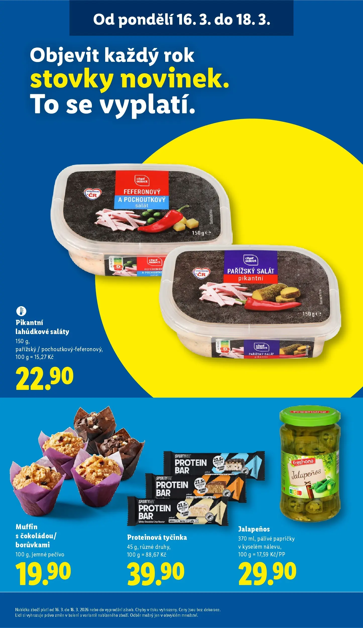Lidl leták od 15.03.2026 - Nový akční leták | Strana: 31 | Produkty: Proteinová tyčinka, Salát, Protein bar, Jalapeňos