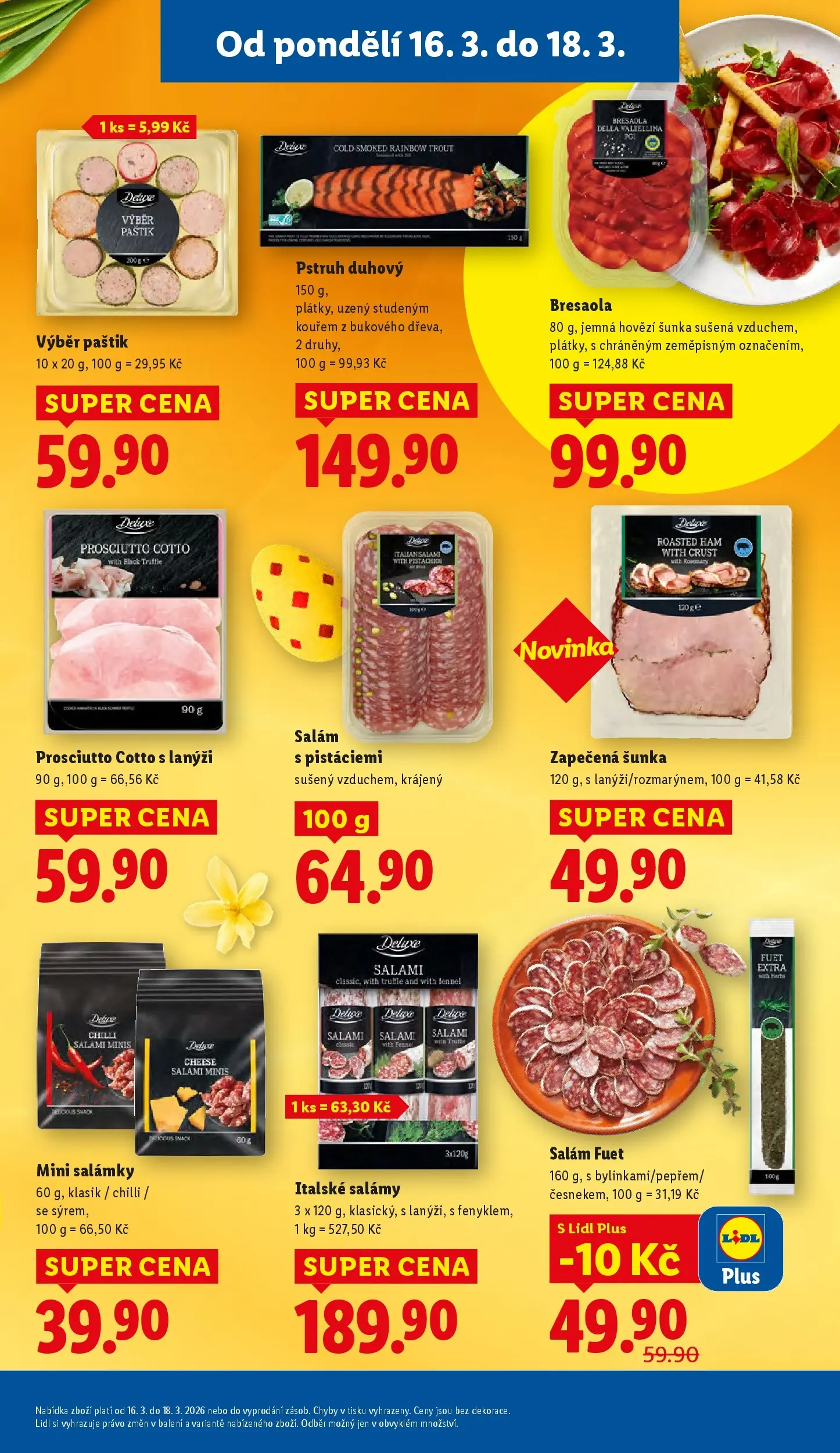 Lidl leták od 15.03.2026 - Nový akční leták | Strana: 17 | Produkty: Hovězí, Prosciutto, Deluxe, Fuet