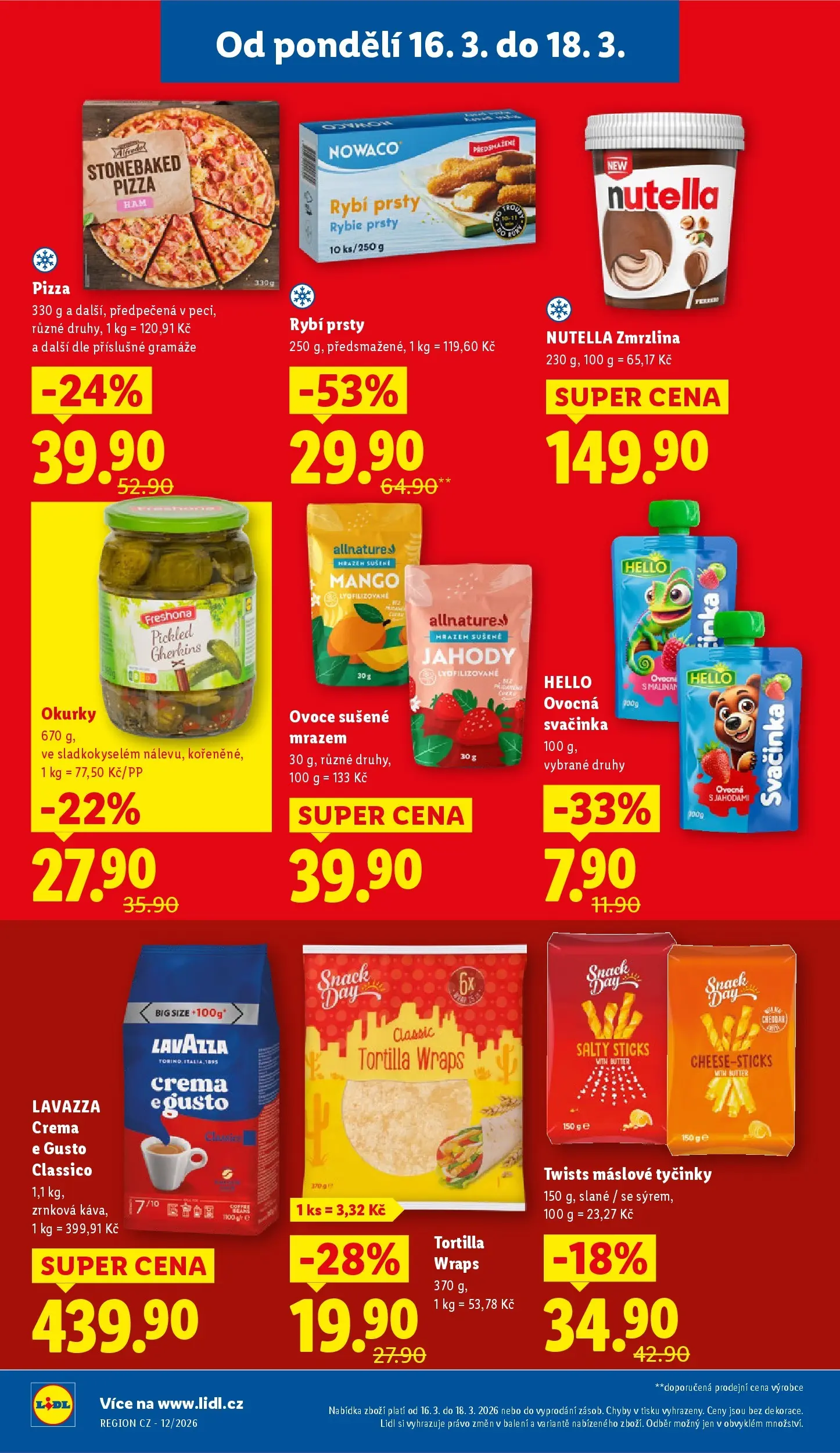 Lidl leták od 15.03.2026 - Nový akční leták | Strana: 20 | Produkty: Mango, Jahody, Okurky, Tyčinky