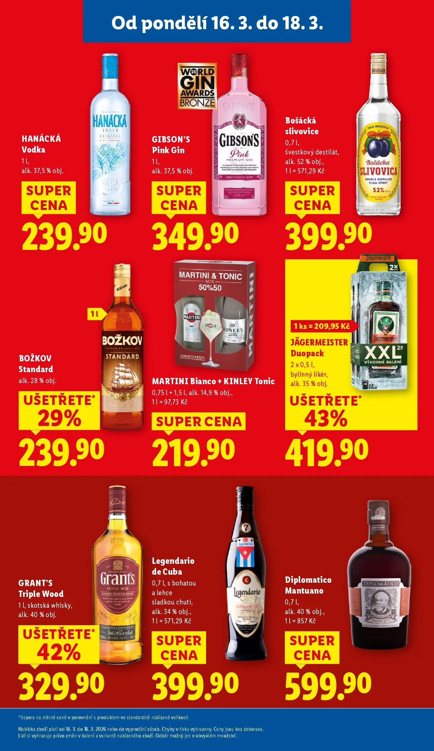 Lidl leták od 15.03.2026 - Nový akční leták | Strana: 25 | Produkty: Jägermeister, Vodka, Tonic, Kinley Tonic